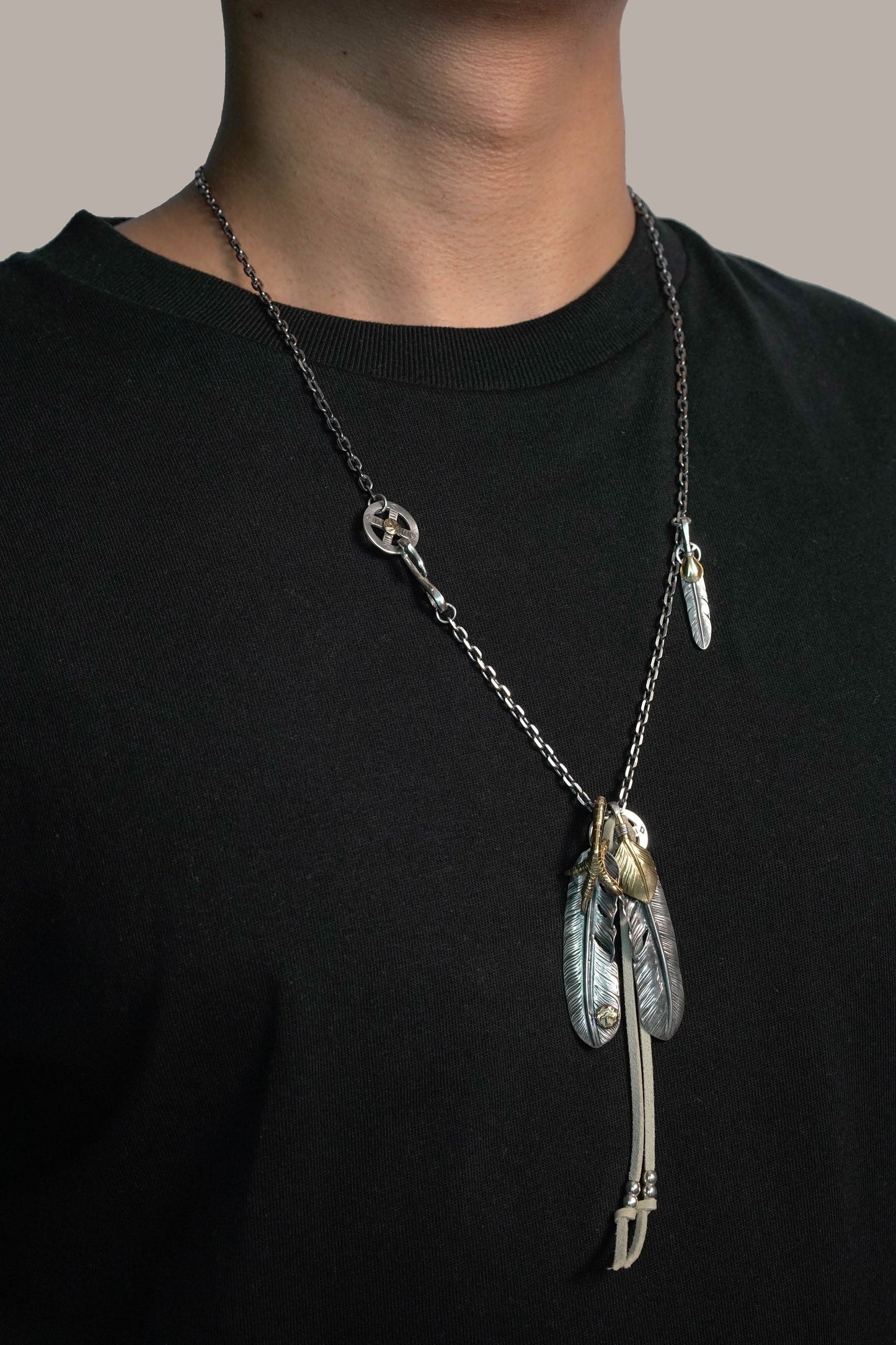 Takahashi Goro Eagle Claw Feather Necklace Set Retro