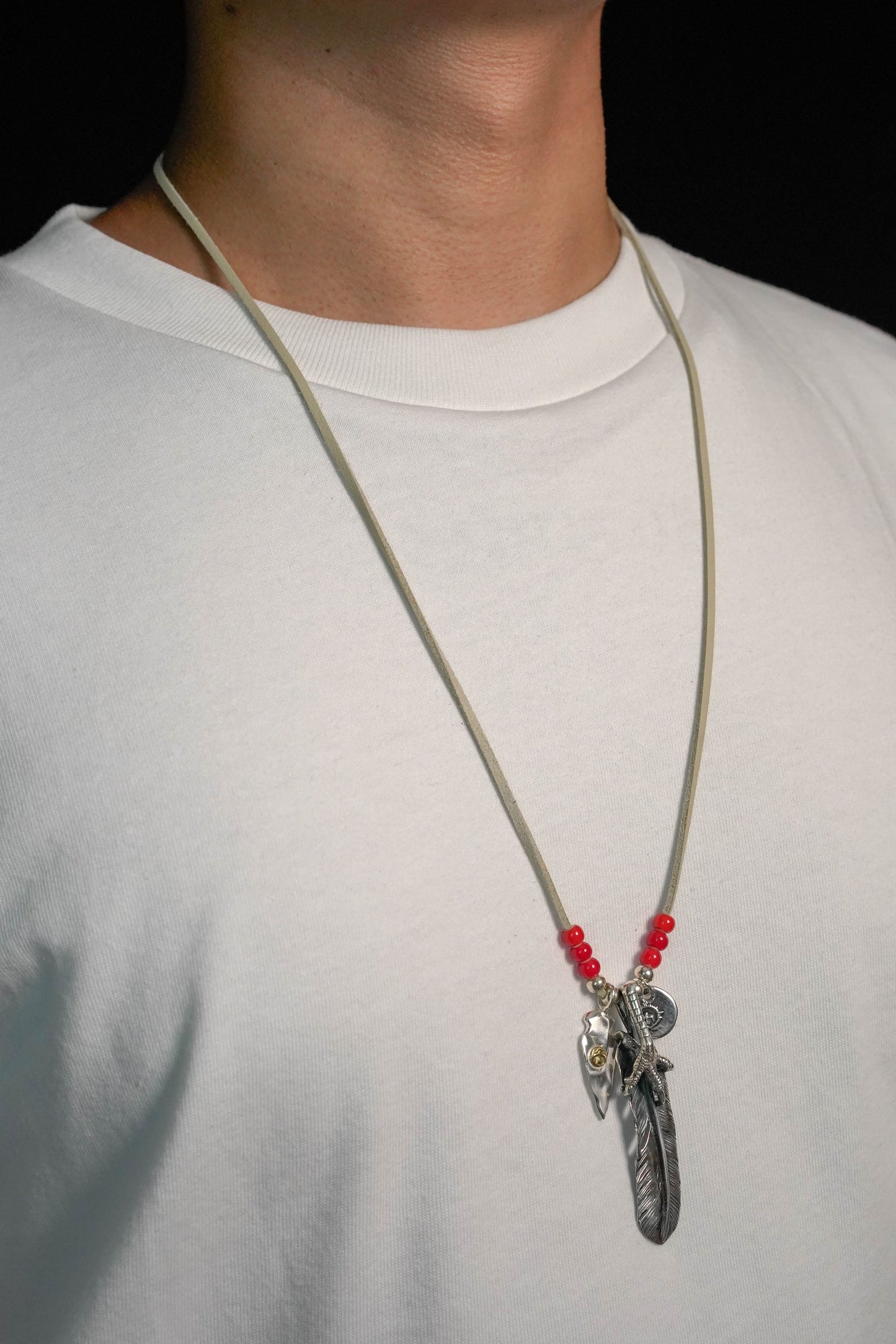 Retro Takahashi Goro Eagle Claw Feather Necklace Set