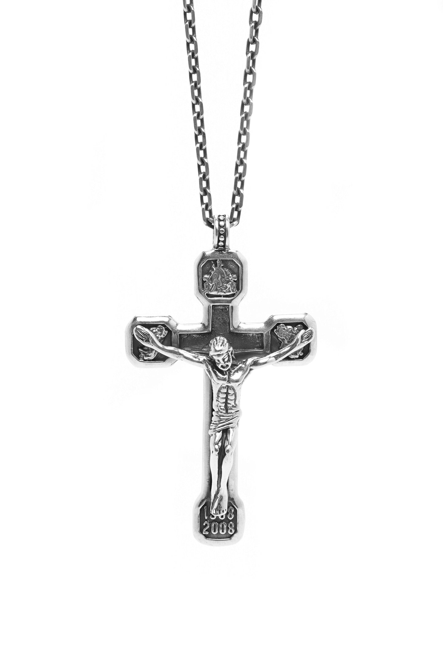 Jesus Large Cross 925 Silver Pendant