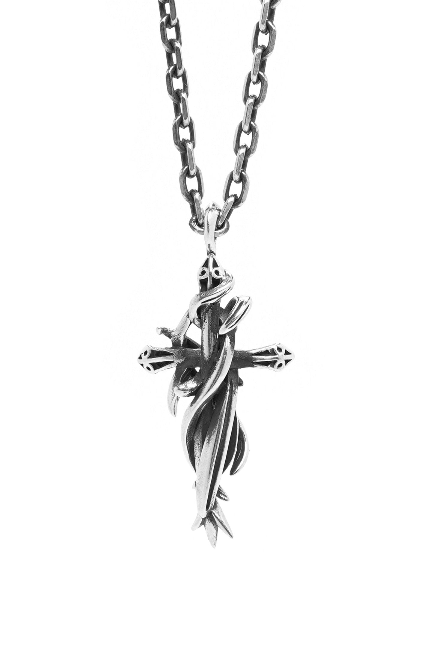 Retro Cross 925 Sterling Silver Pendant