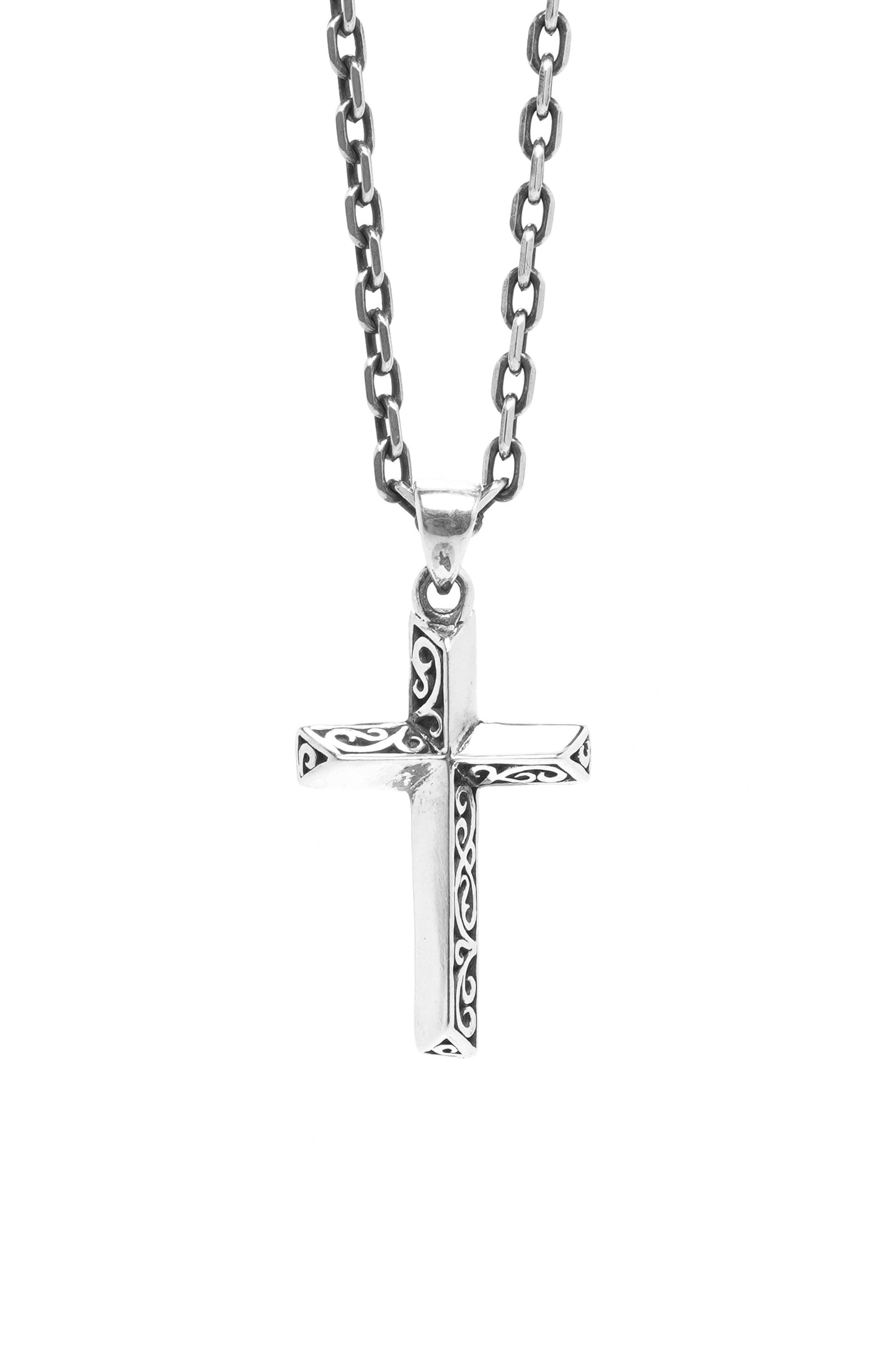 Double Side Antique Cross 925 Silver Pendant