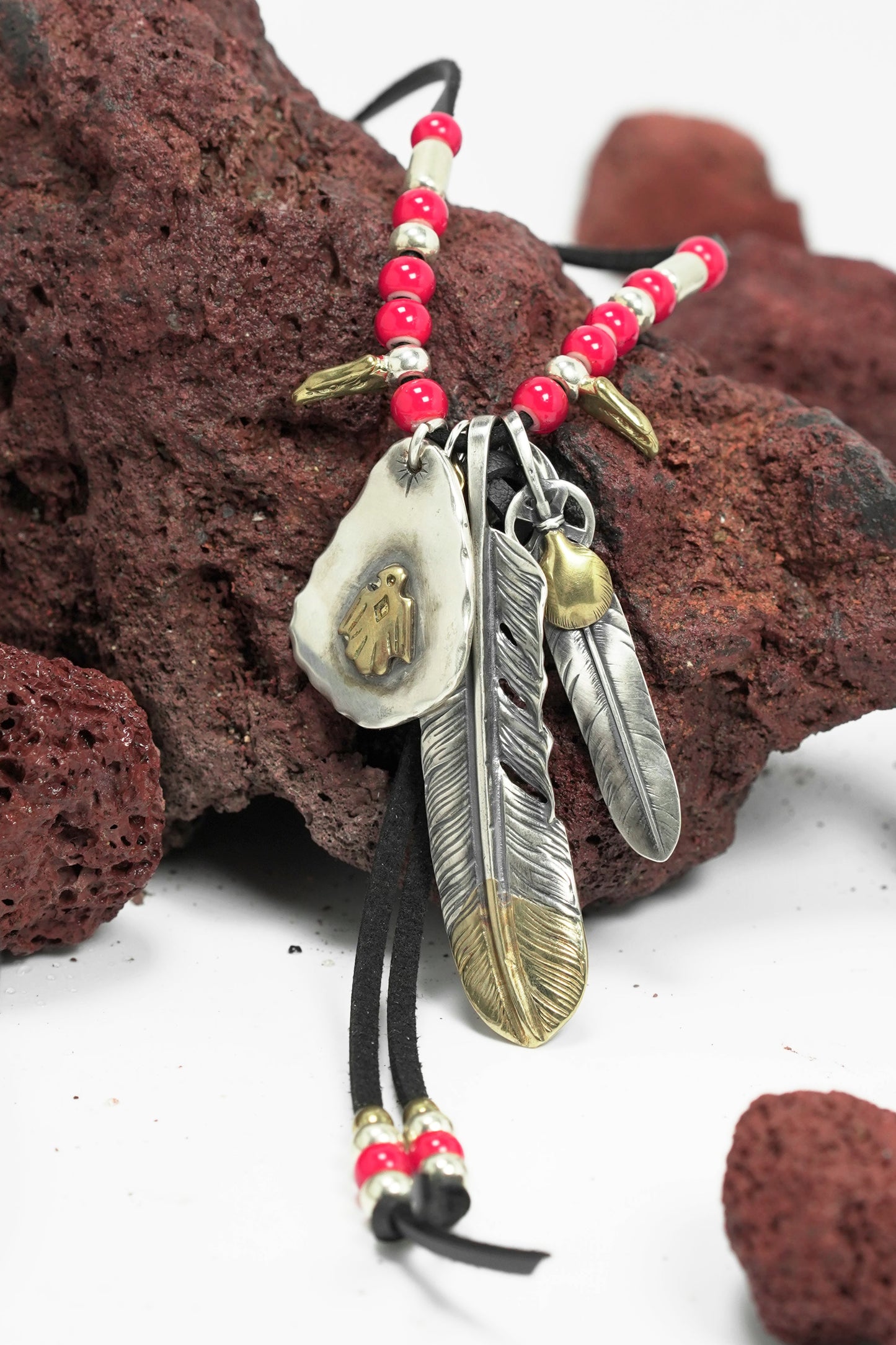 Takahashi Goro S925 Sterling Silver Feather Pendant