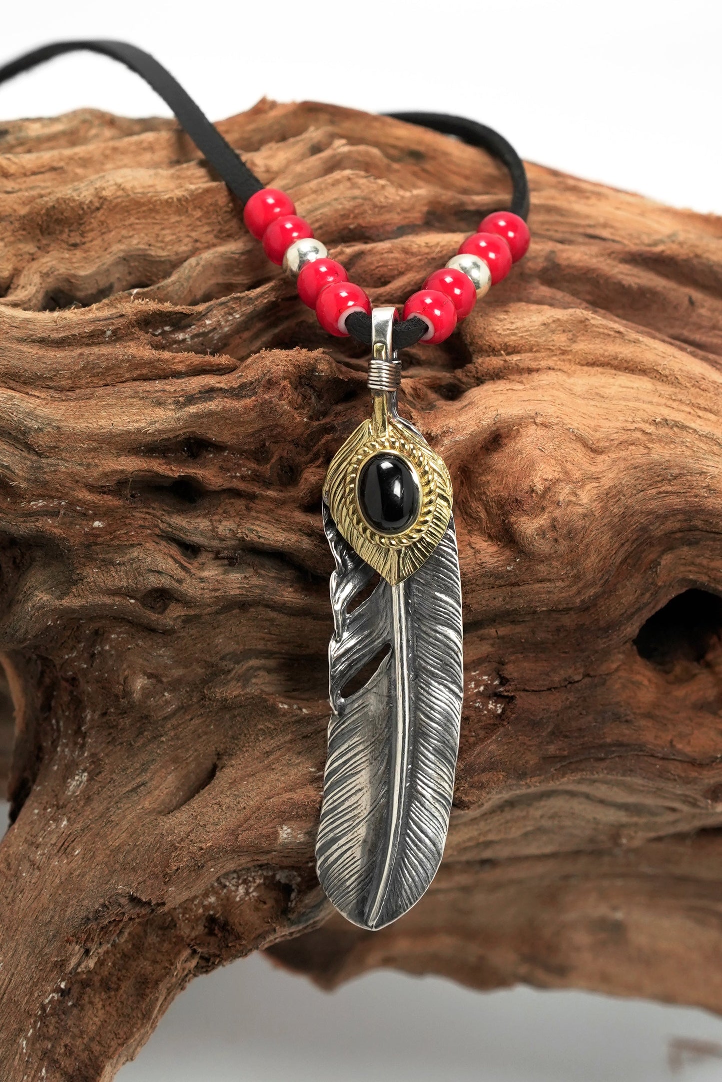 Japan Takahashi Goro Right Feather Necklace Set