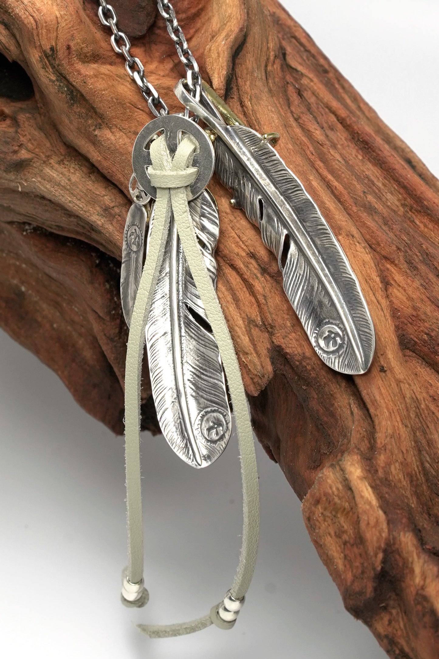 Takahashi Goro Eagle Claw Feather Necklace Set Retro