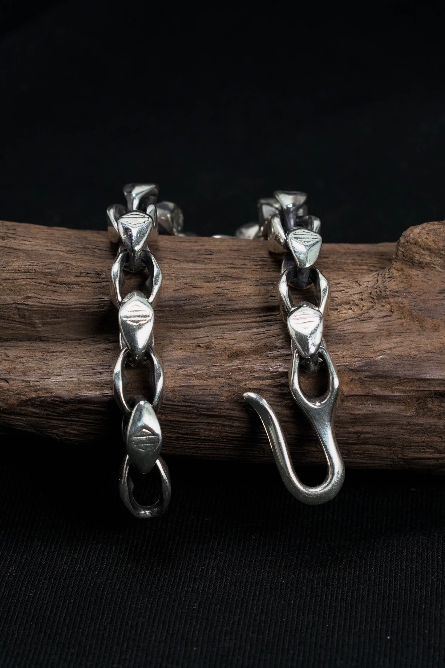 Retro 925 Sterling Silver Chain Bracelet