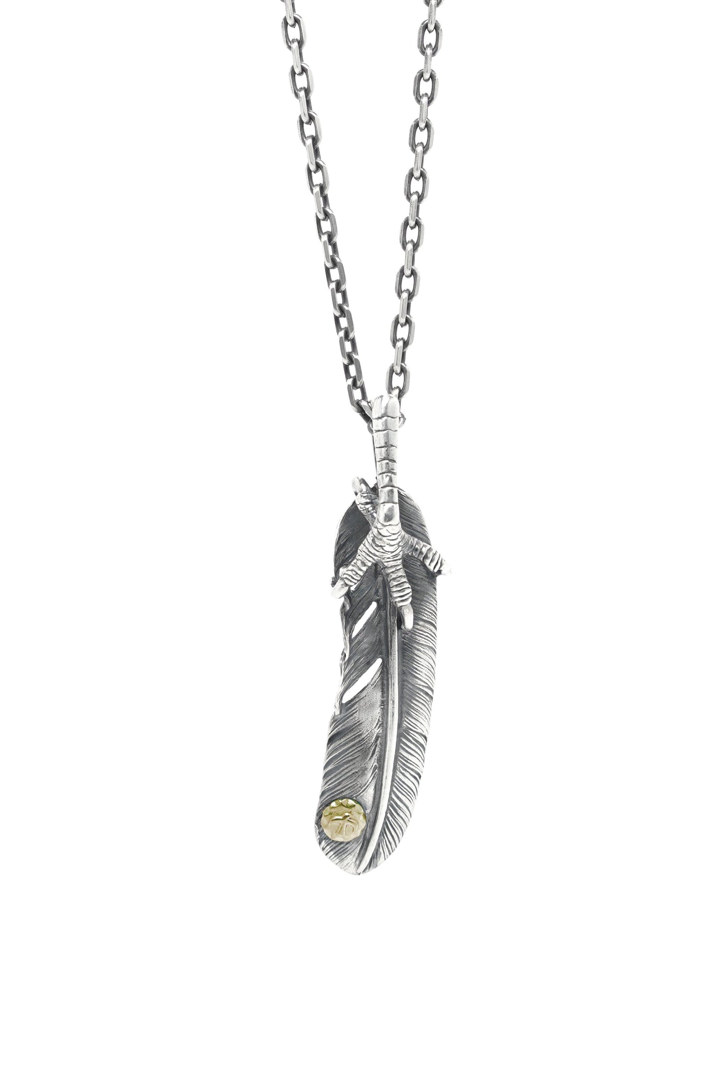 Right Eagle Claw Feather Retro 925 Silver Pendant Japan Takahashi Goro