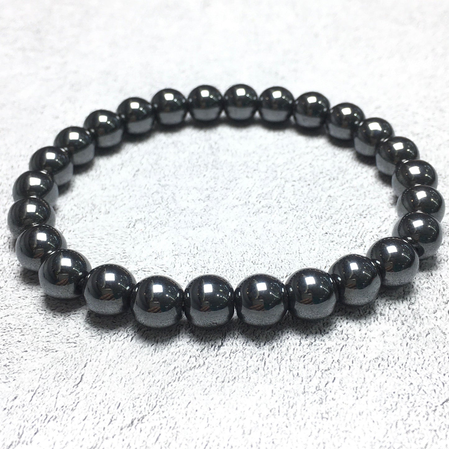 Hematite Beads Handmade Stretchy Bracelet