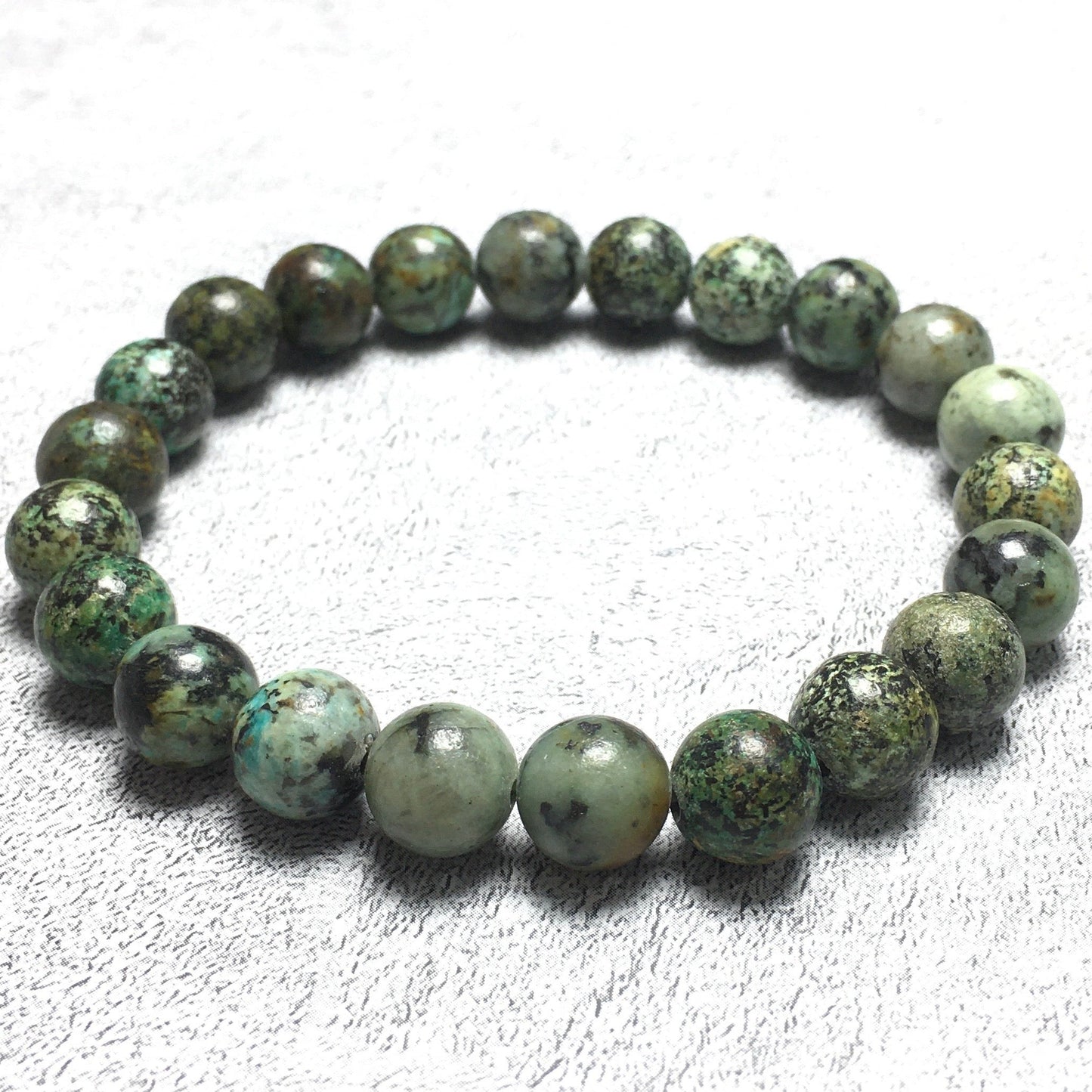 Natural African TQ Gemstone Beads Handmade Stretchy Bracelet
