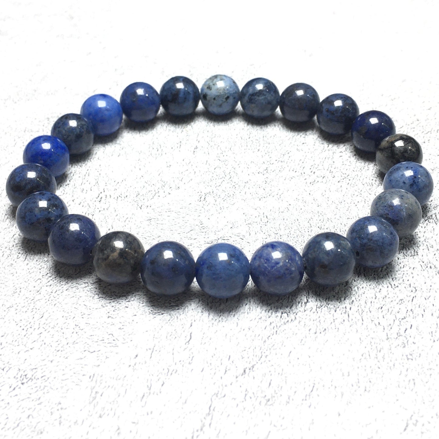 Natural Sunset Dumoet GemstoneBeads Handmade Stretchy Bracelet