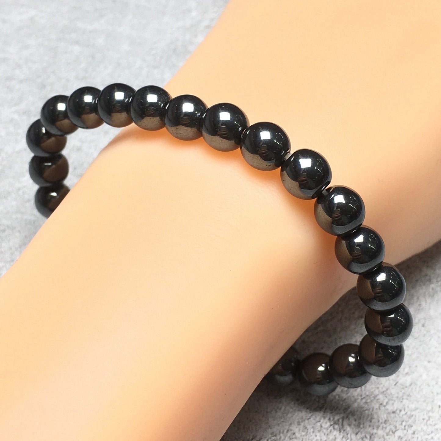 Hematite Beads Handmade Stretchy Bracelet