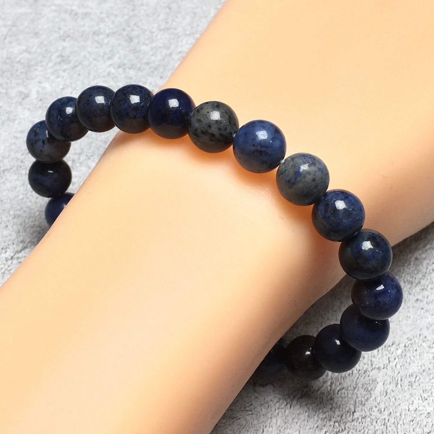 Natural Sunset Dumoet GemstoneBeads Handmade Stretchy Bracelet