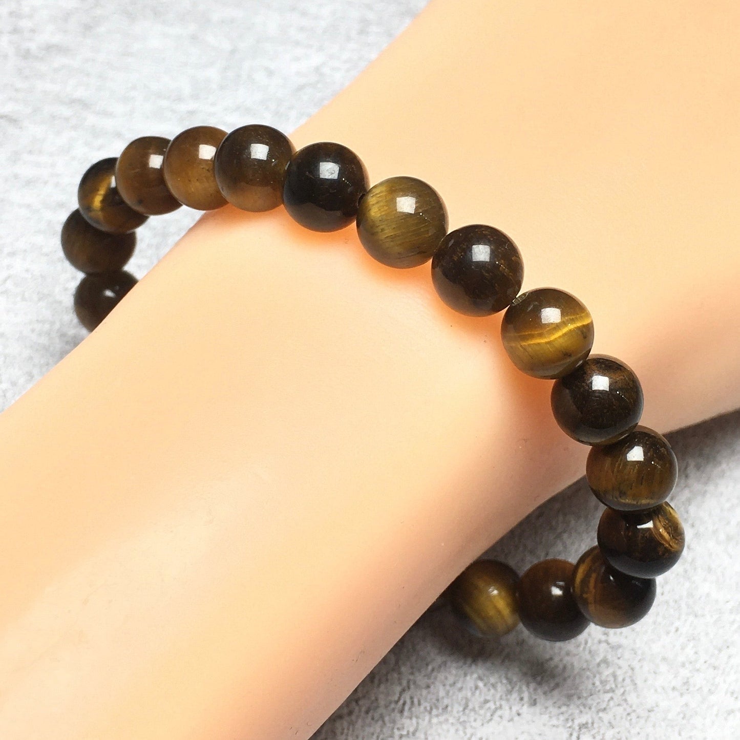 Tiger Eye Gemstone Round Beaded Stone Bracelet