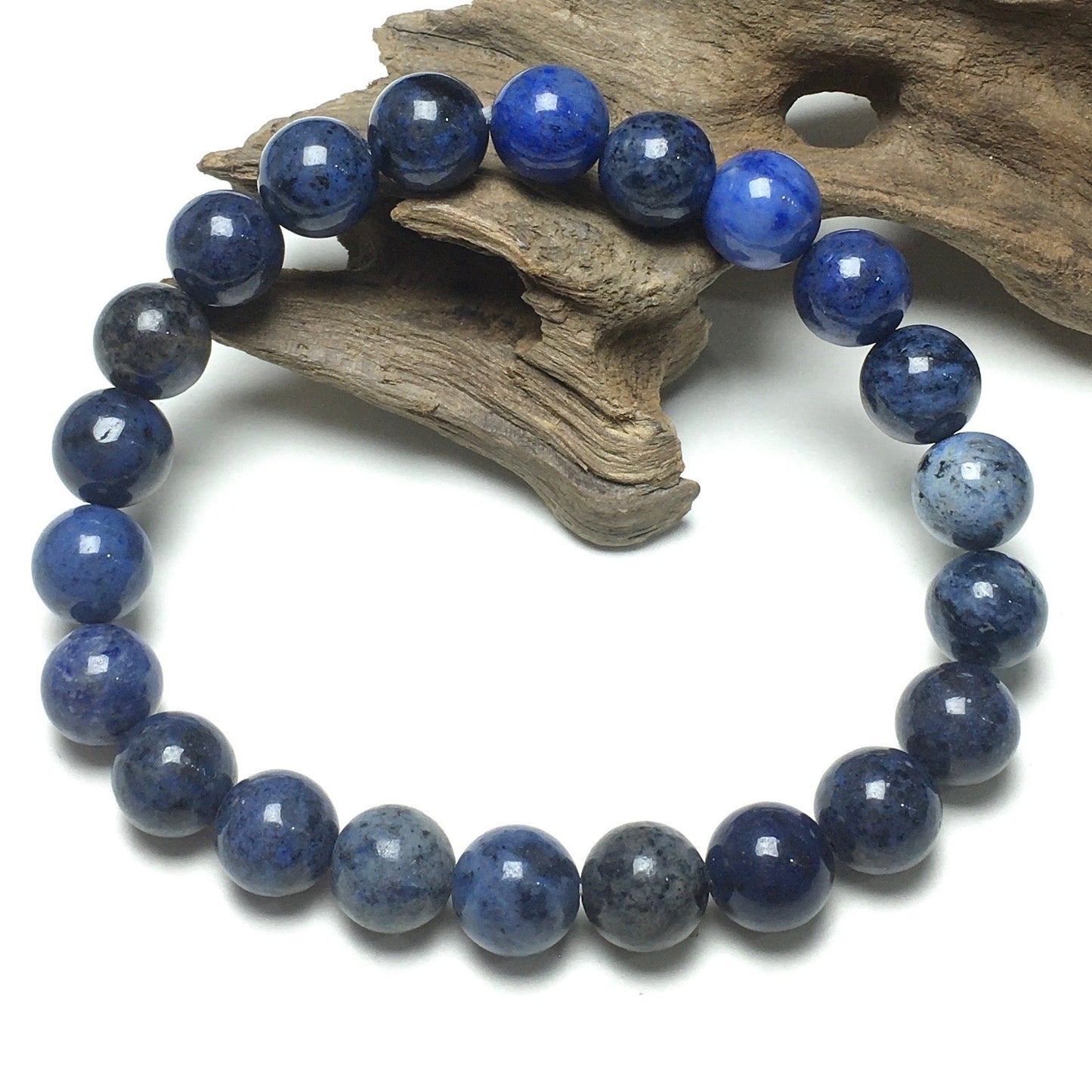 Natural Sunset Dumoet GemstoneBeads Handmade Stretchy Bracelet