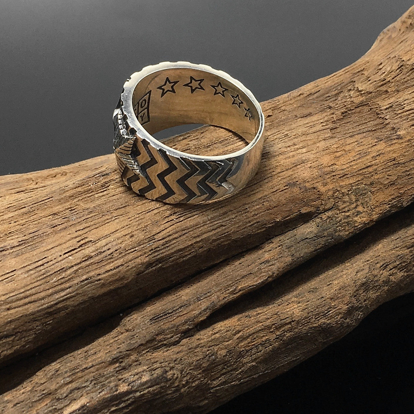 Fivepointed Star Sterling Silver Ring Female Men Fashion Hiphop Ring