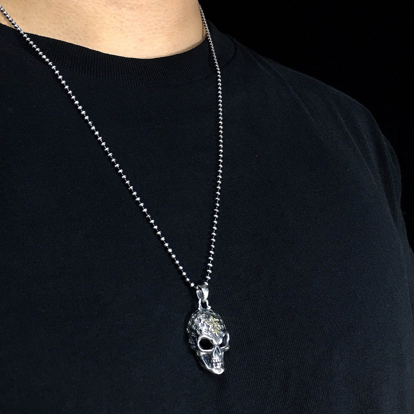 Renegade Sterling Silver Skull Pendant