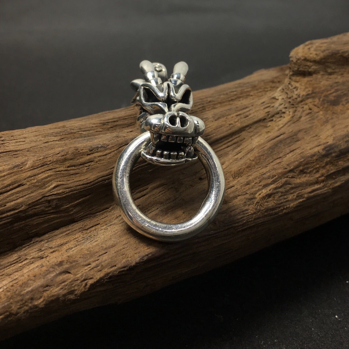 Sterling Silver Dragon Head Pendant