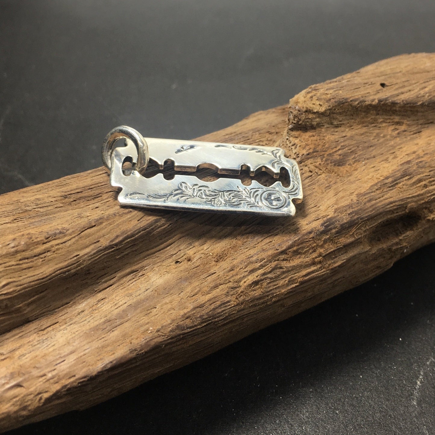 Sterling Silver Razor Blade Pendant