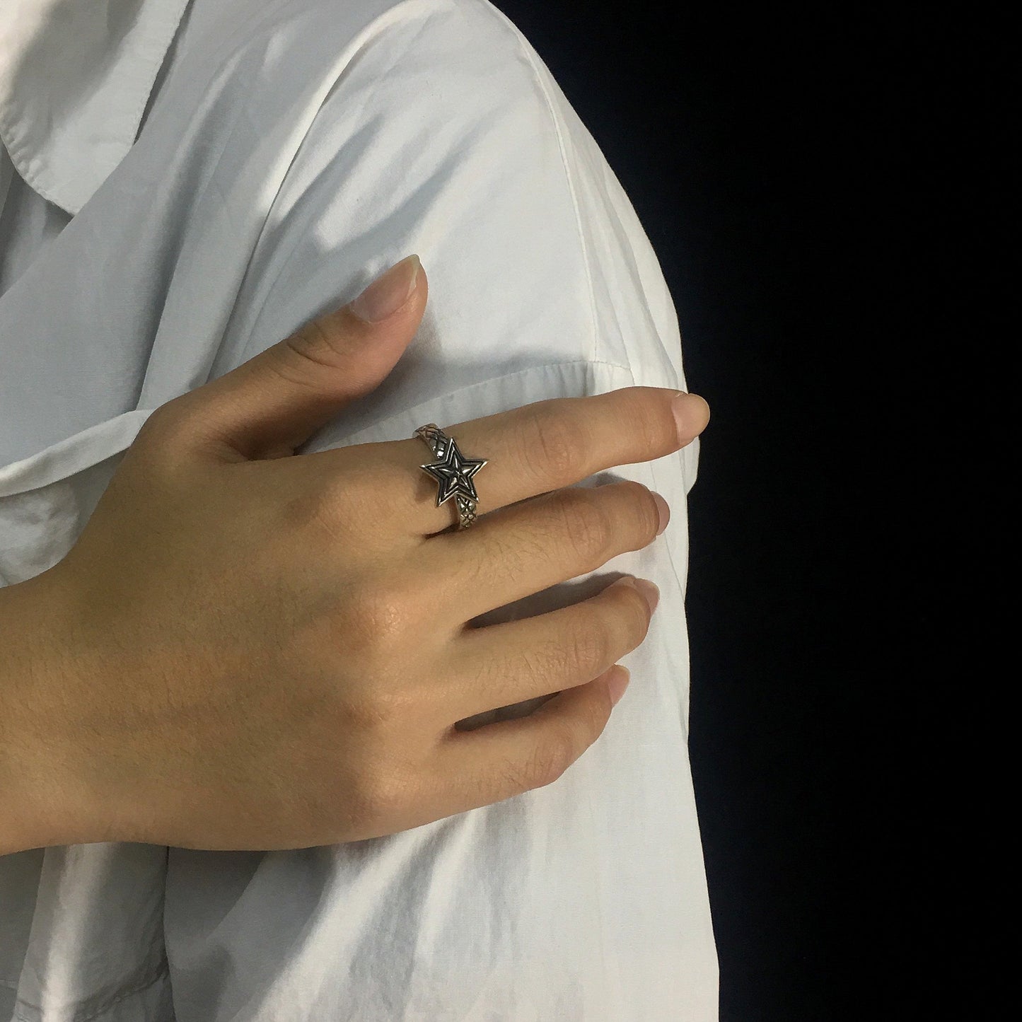 Tiny Star Sterling Silver Ring