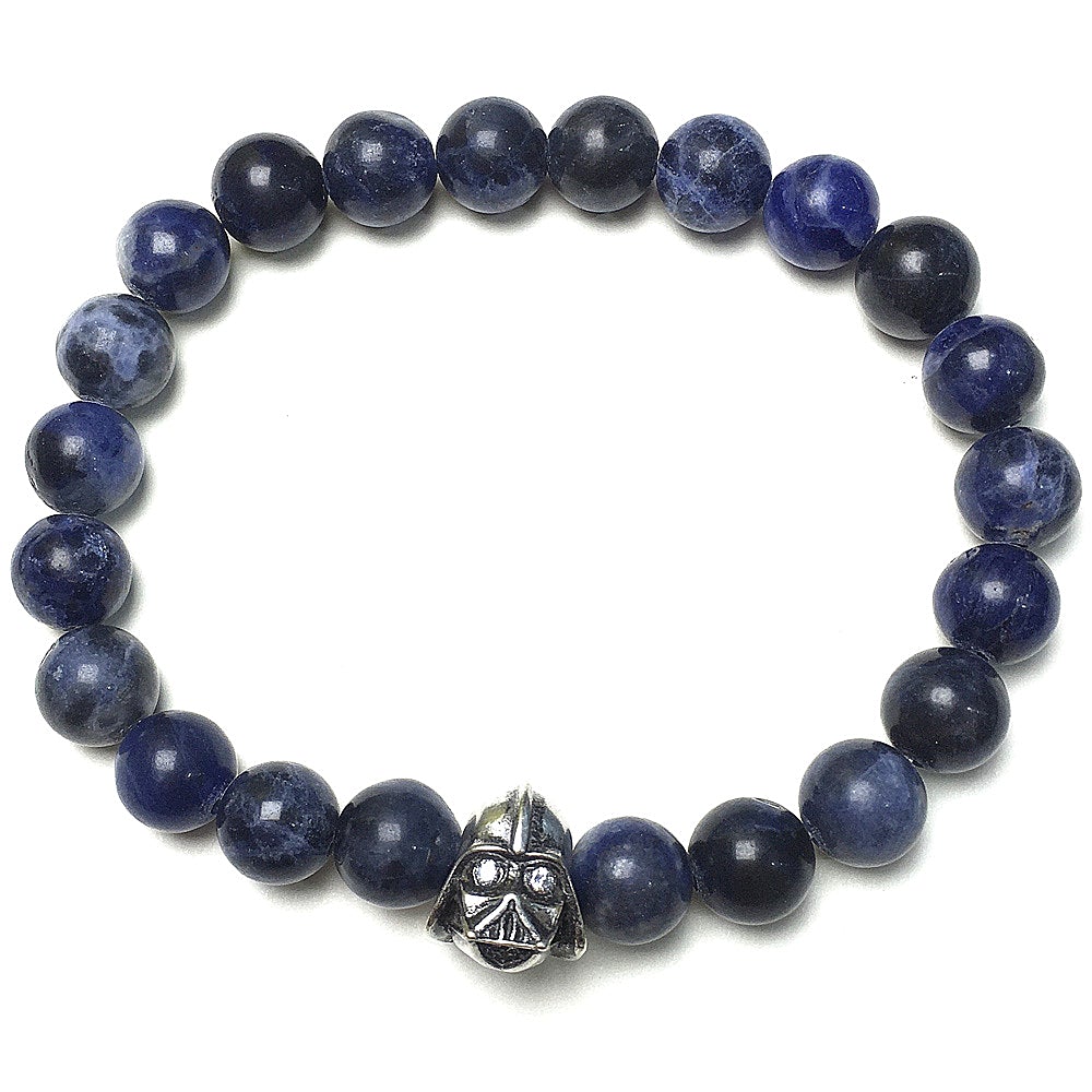 Imperial Darth Vader Charms Sodalite Beads Stone Jewellery Elastic Bracelets