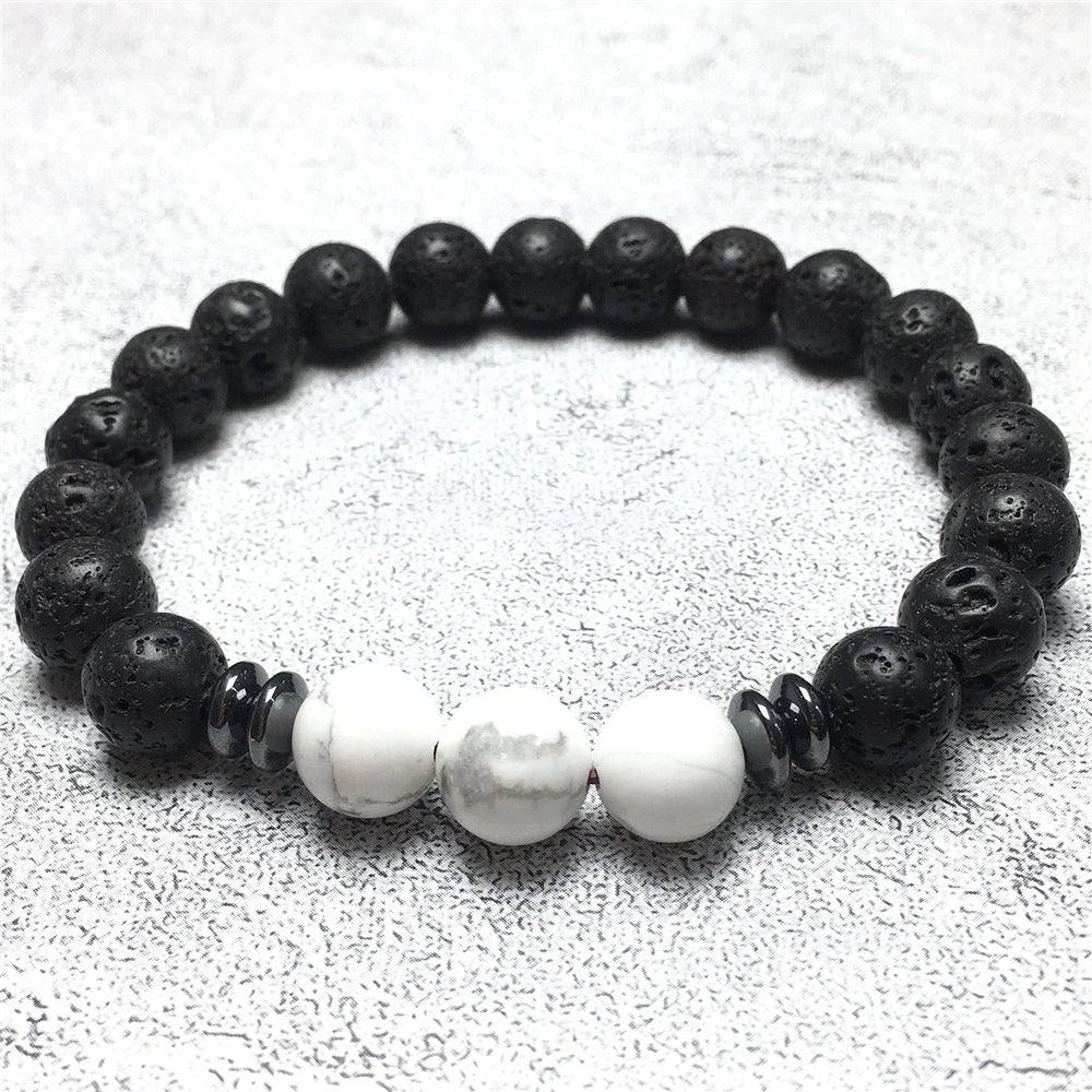 Lava Beads Natural Stone Bracelet Elastic Yoga Unisex Jewelry Gifts