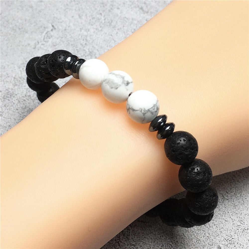 Lava Beads Natural Stone Bracelet Elastic Yoga Unisex Jewelry Gifts