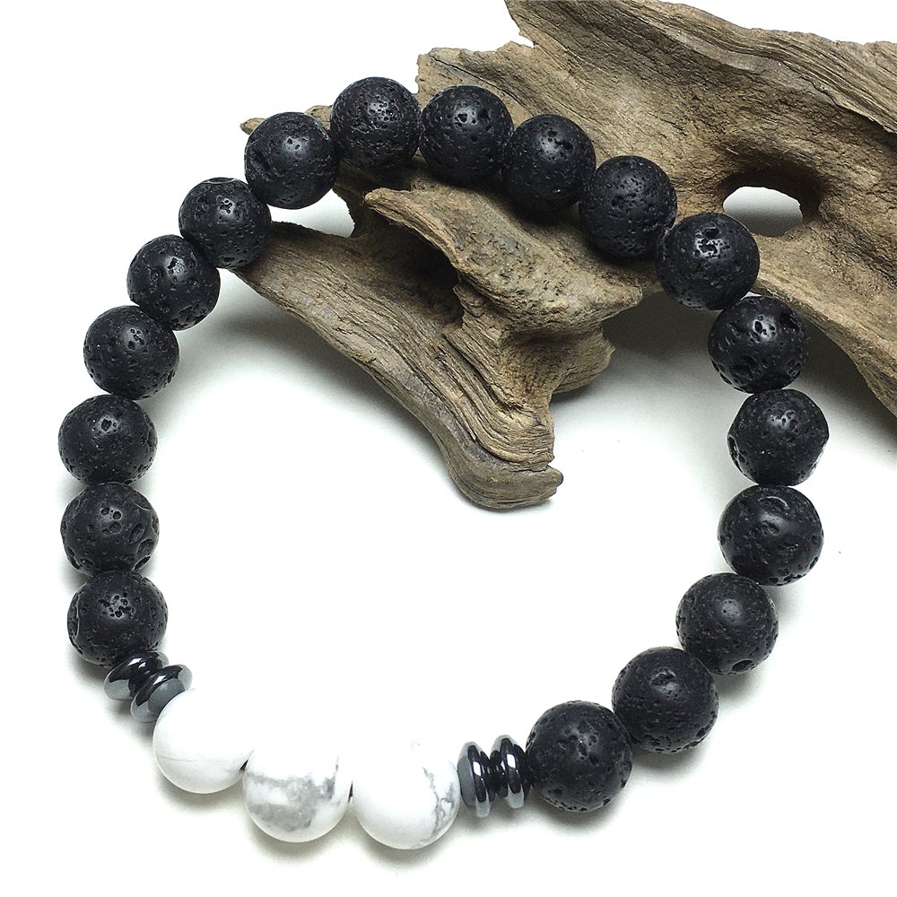 Lava Beads Natural Stone Bracelet Elastic Yoga Unisex Jewelry Gifts