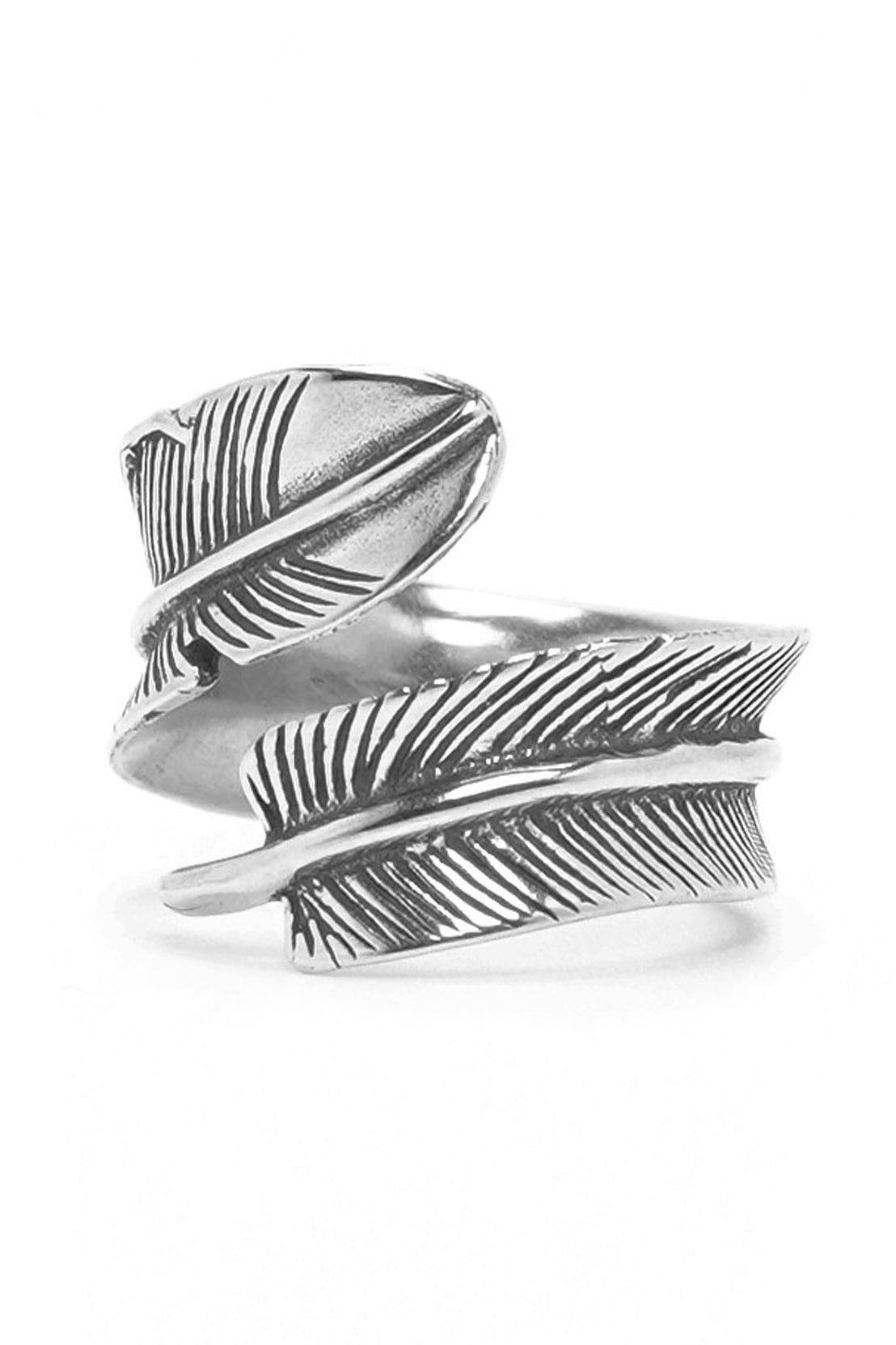 925 Sterling Silver Feather Ring