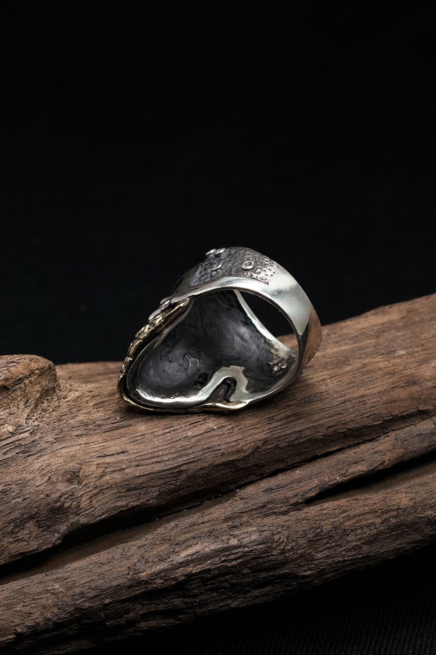 Retro 925 Silver Ring Gothic Mask Skull Men