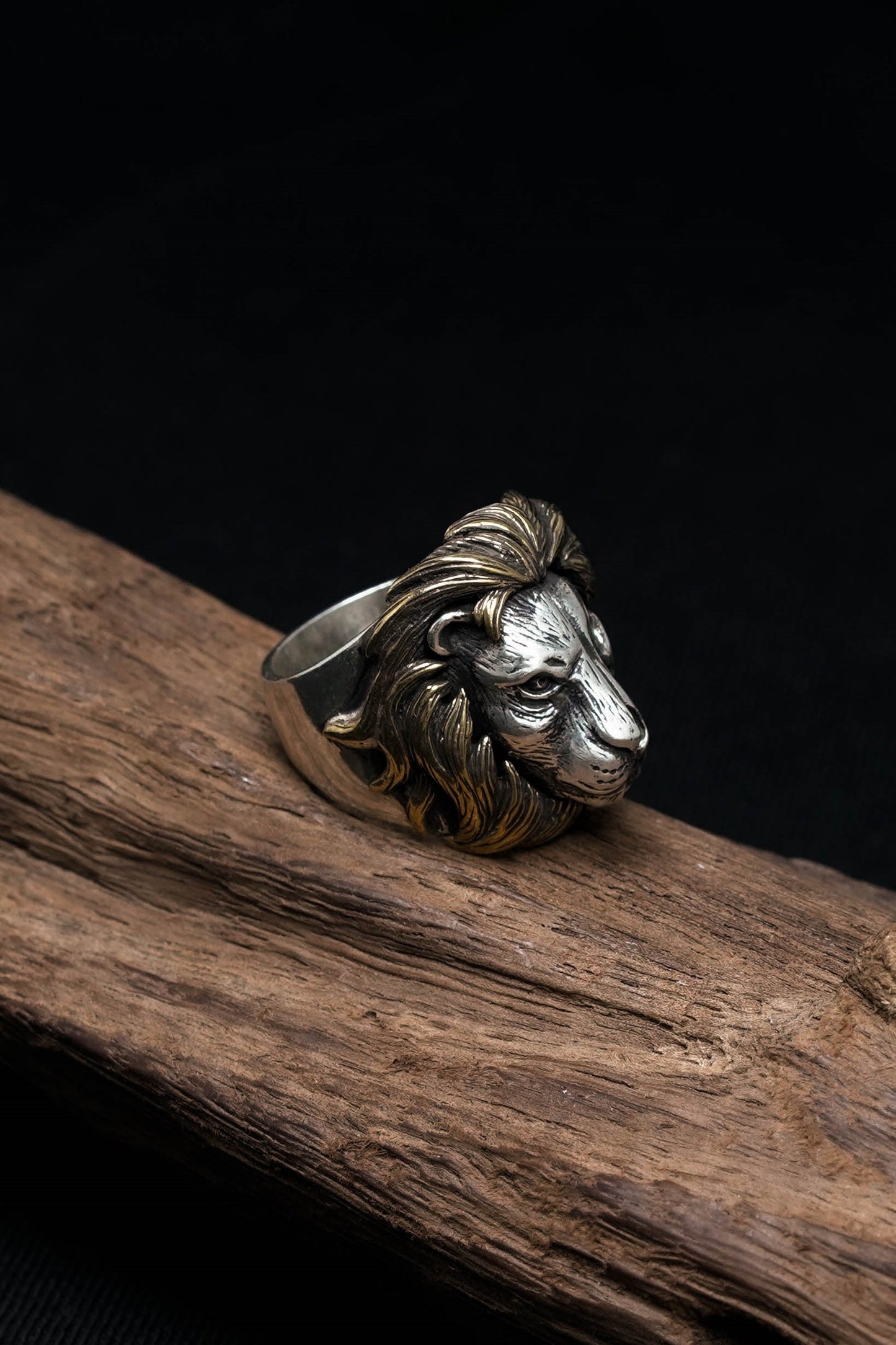 Retro Lion Head 925 Sterling Silver Ring Jewelry