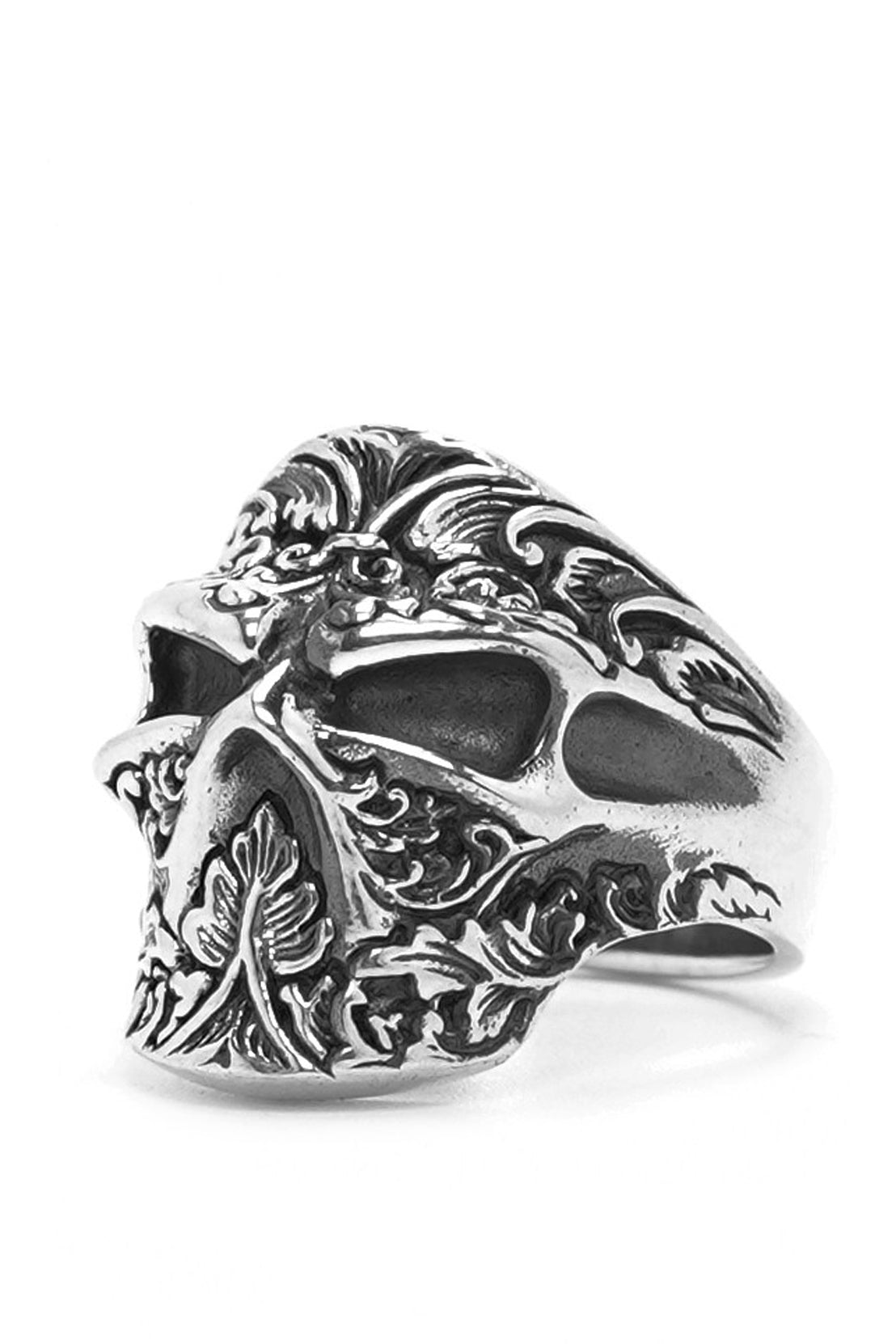 Vintage 925 Sterling Silver Gothic Skeleton Ring Rock