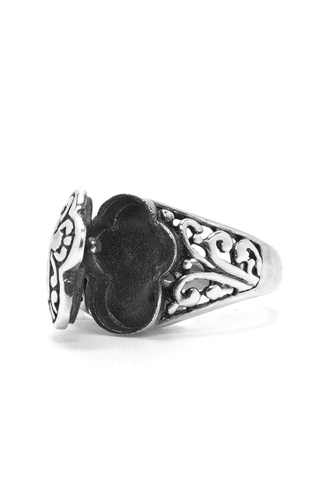 Antique Retro Secret Box 925 Sterling Silver Rings