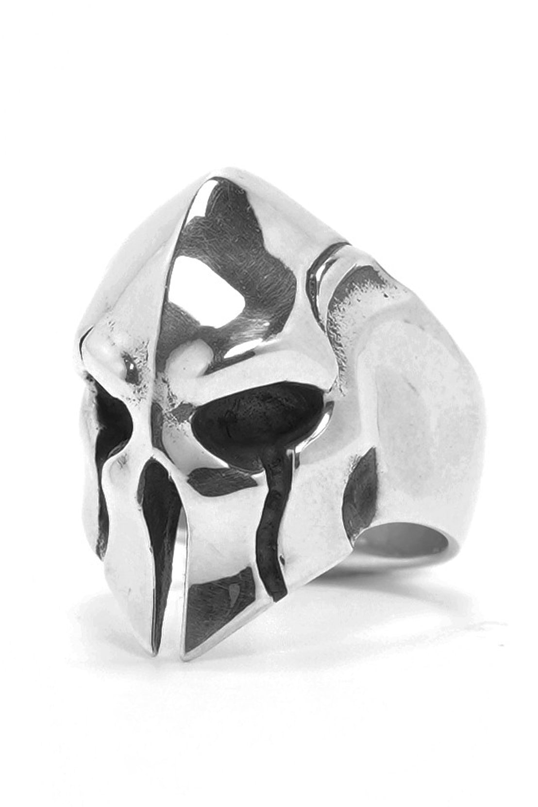 Retro Spartan Hero Helmet Mask Ring