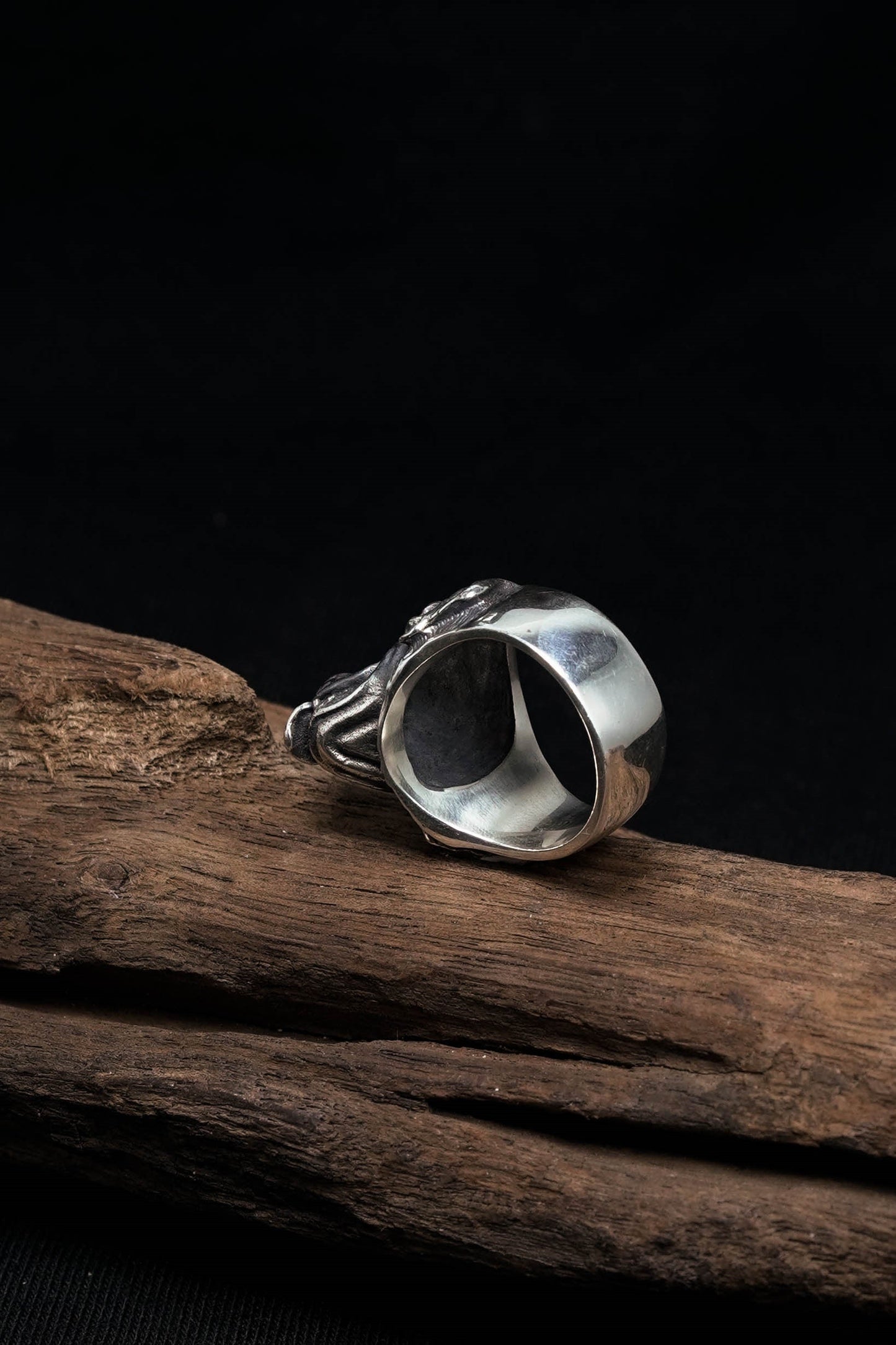 Classic Dog Antique Retro 925 Sterling Silver Ring