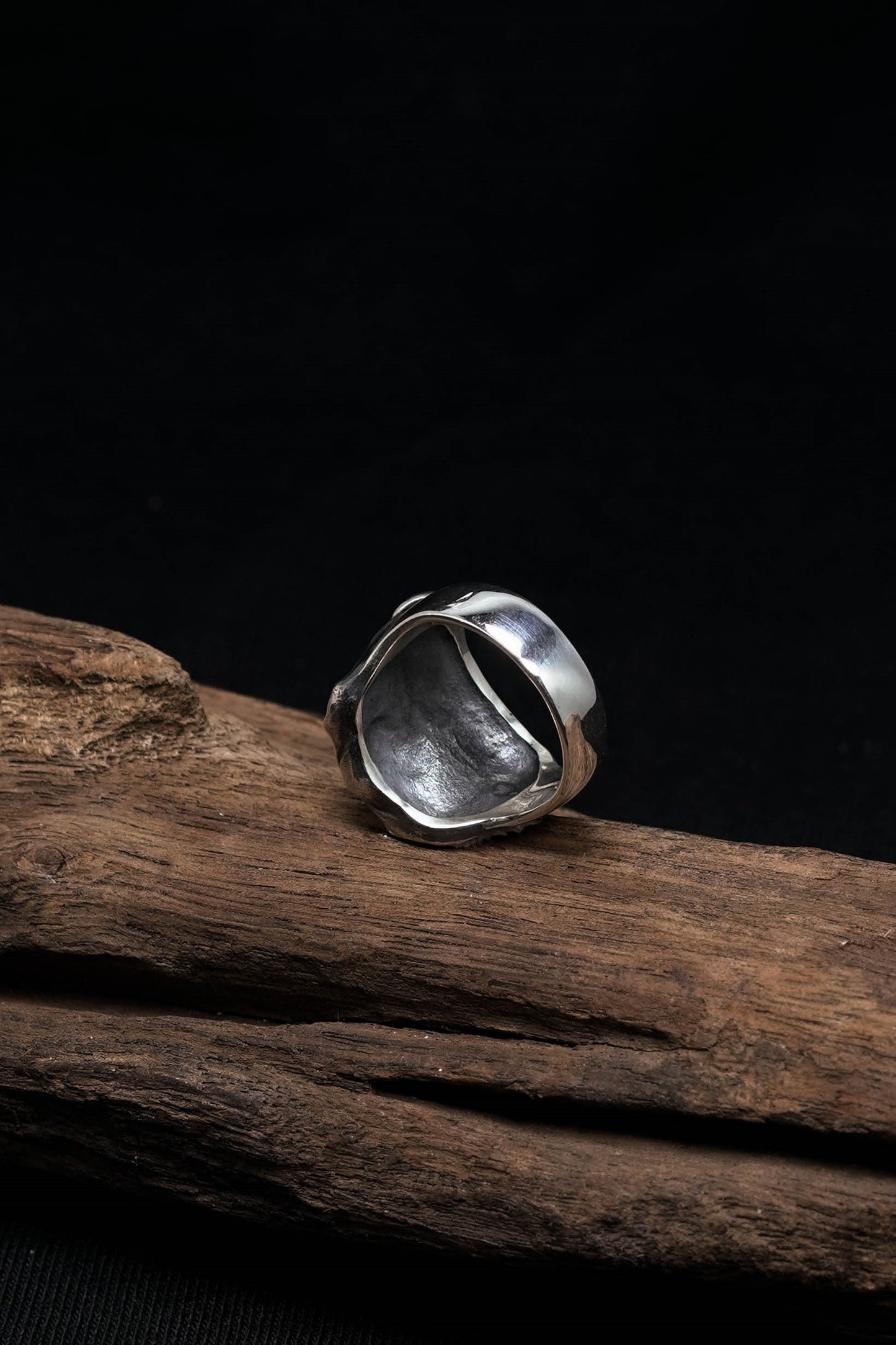 Pit Bull Dog Pug Head Animal Face Ring Retro 925 Sterling Silver