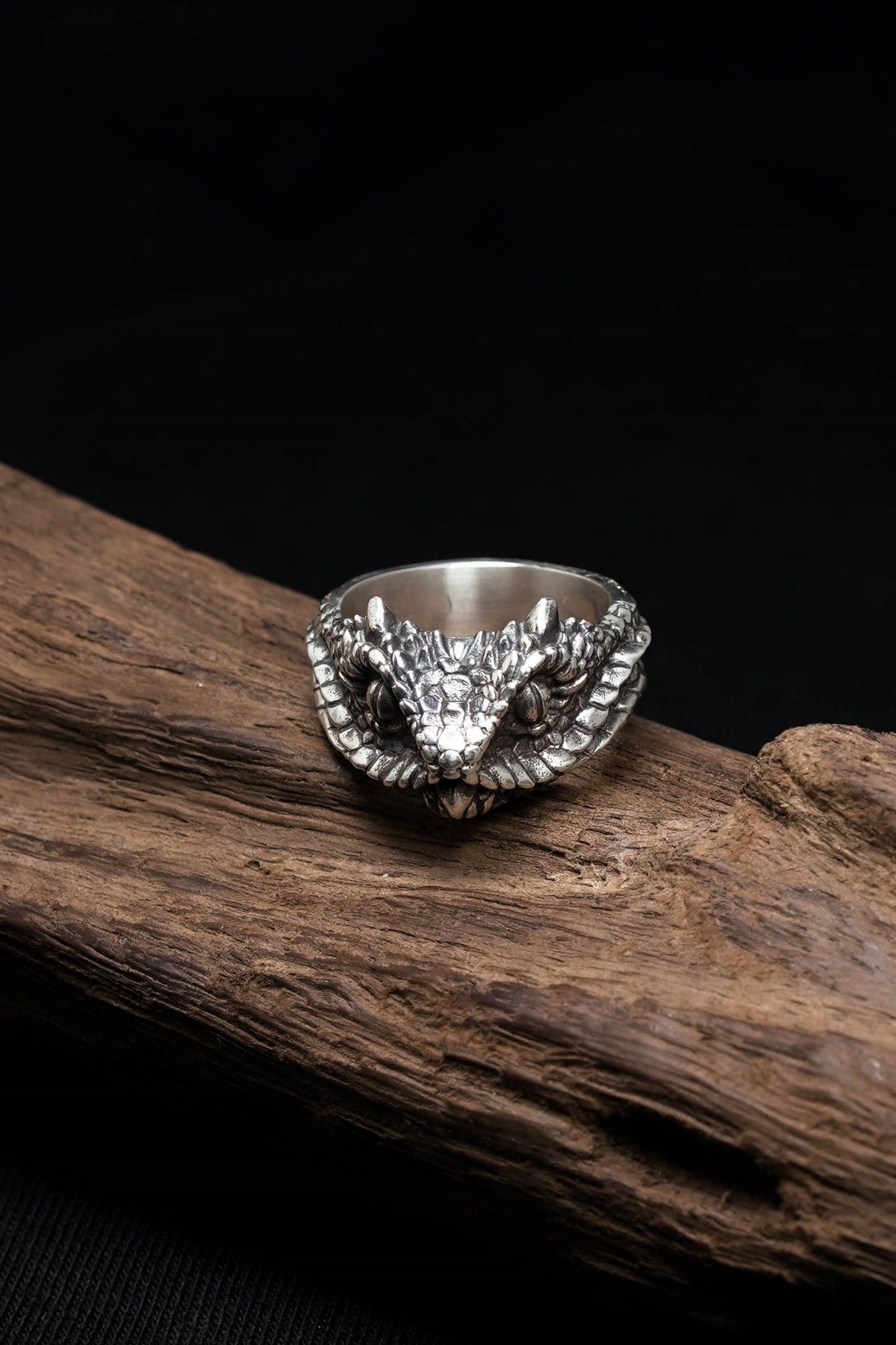 Snake Head Retro 925 Sterling Silver Ring