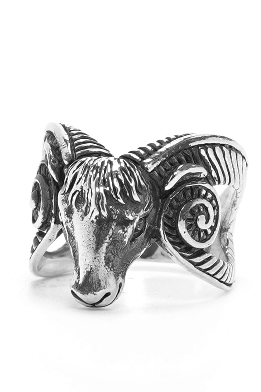 Vintage Rams Head Ring 925 Solid Sterling Silver