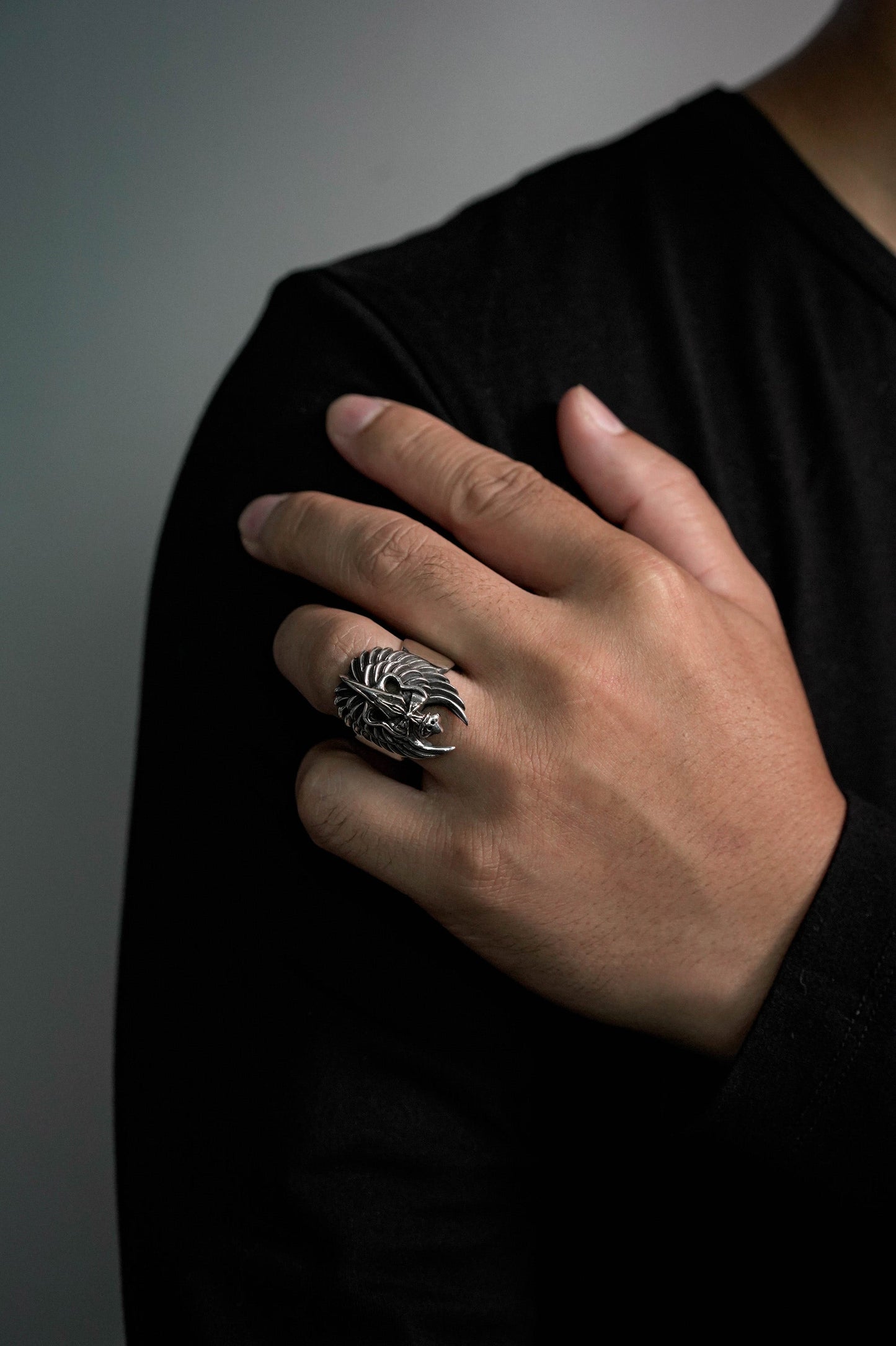 Retro 925 Silver Wings Ring