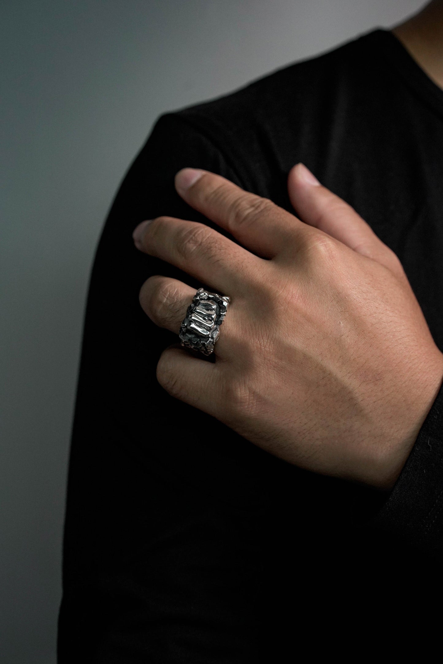 Retro 925 Sterling Silver Fist Ring
