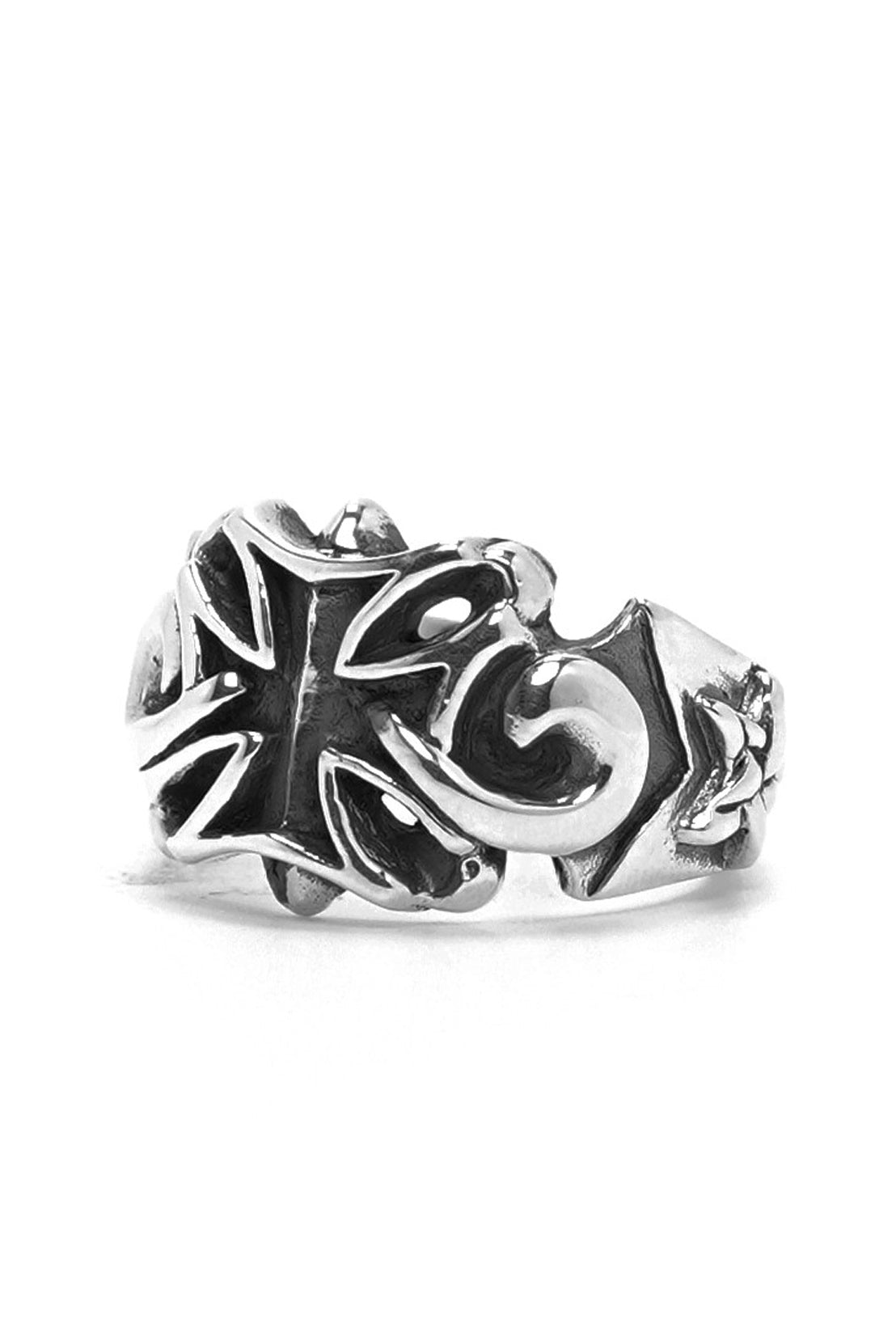 Gothic Iron Cross Vintage Sterling Silver Men Ring