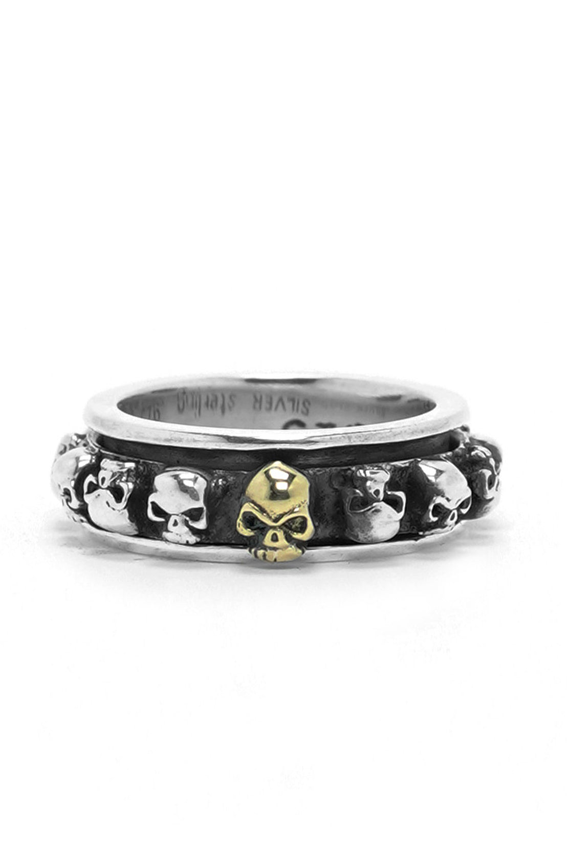 Retro Silver Skeleton Skull Ring
