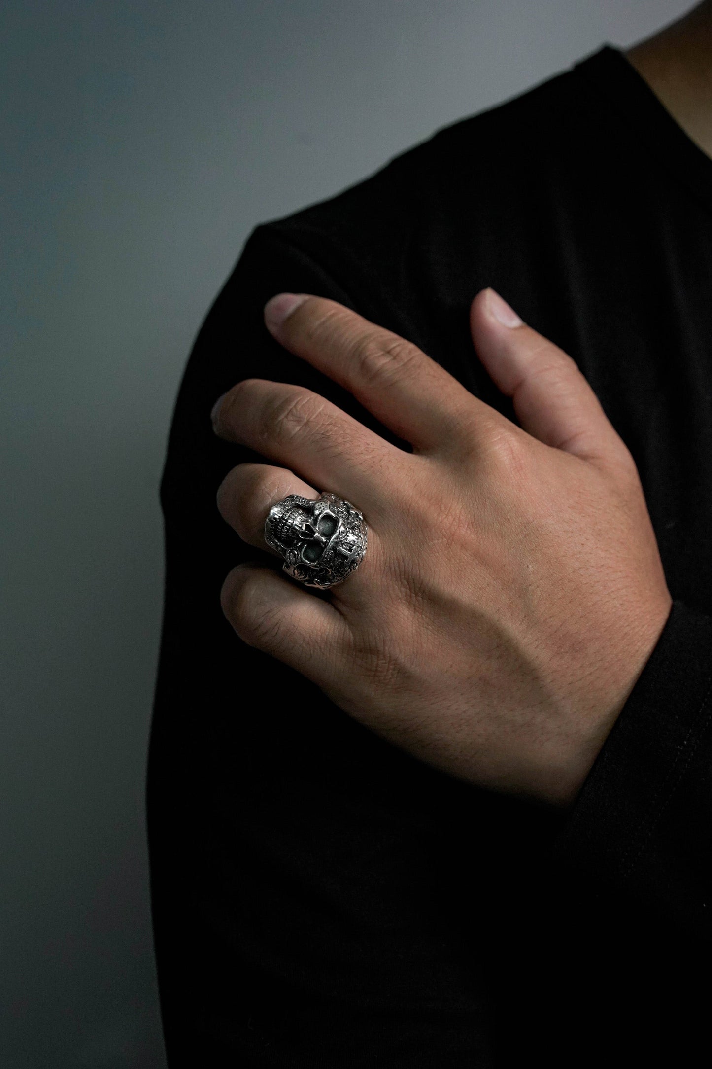 Cross Skull 925 Sterling Silver Retro Ring