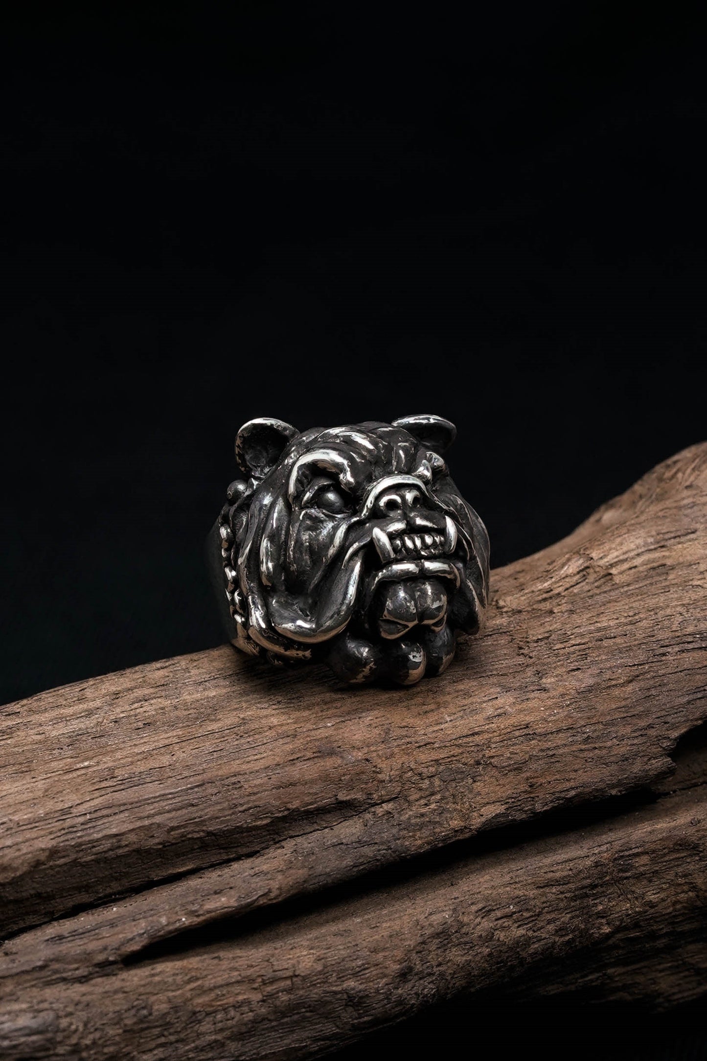 Cute Bulldog Shape Retro Silver Ring