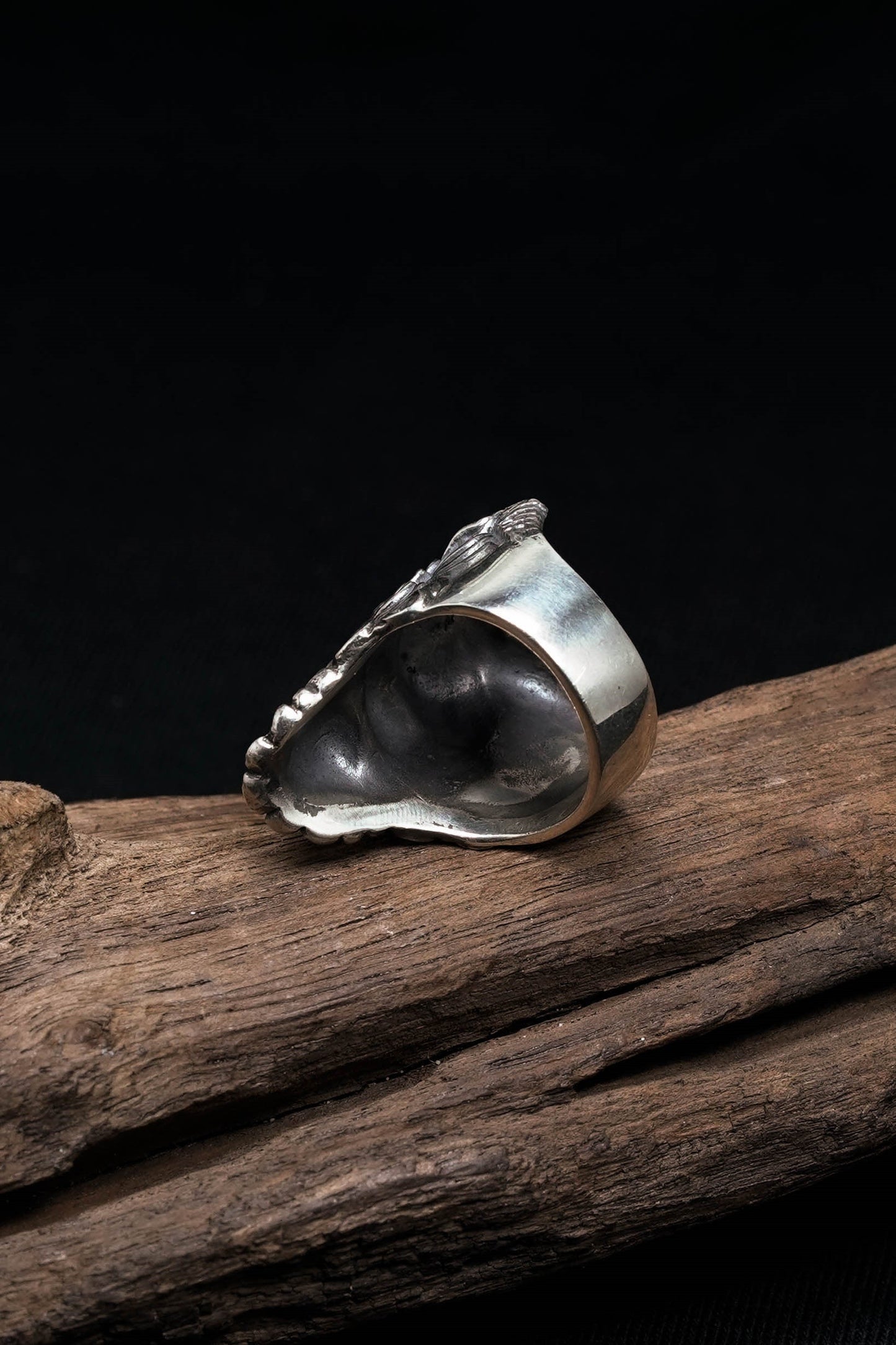 Vintage Ram Horn 925 Sterling Silver Ring