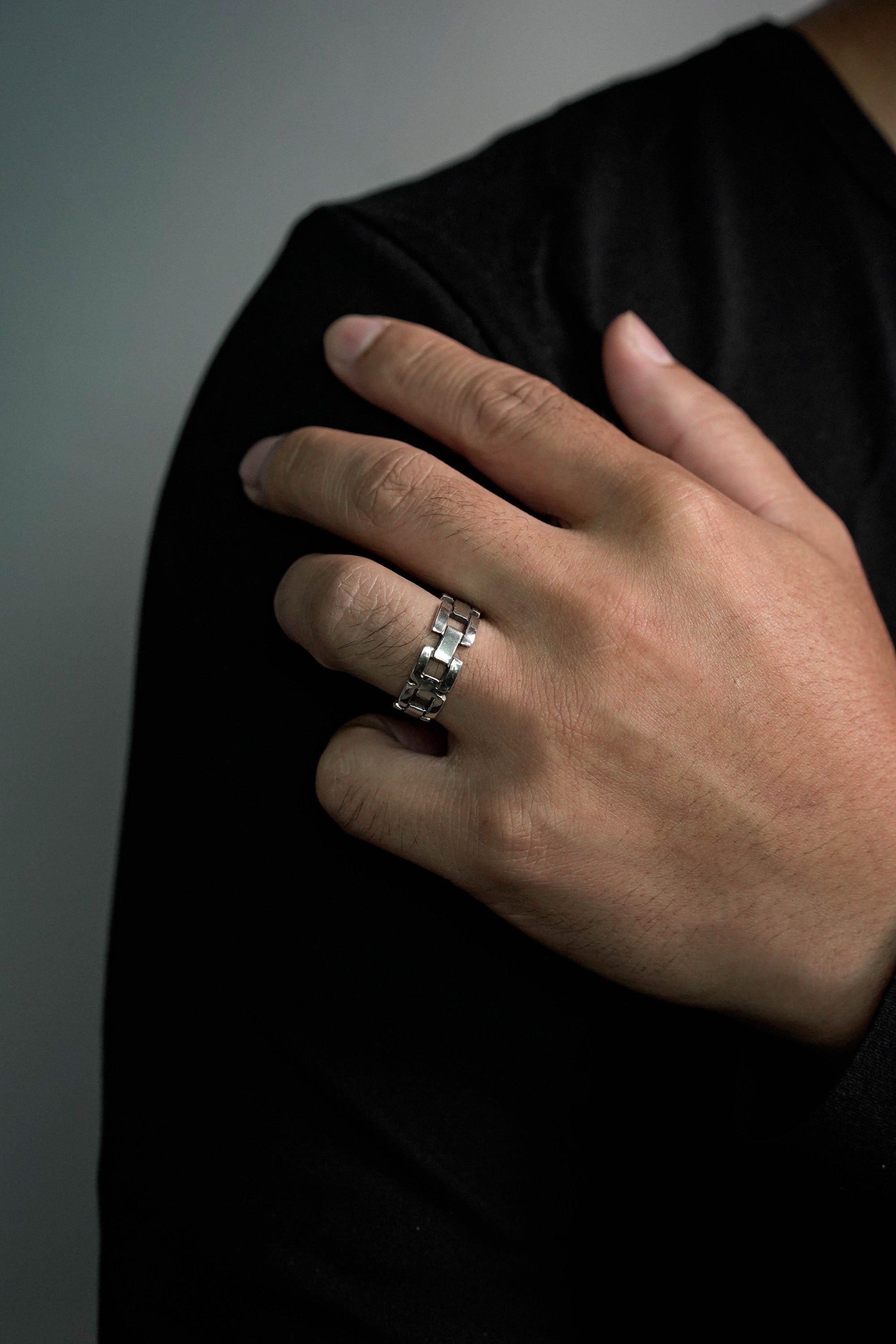 Chain Ring Retro 925 Sterling Silver