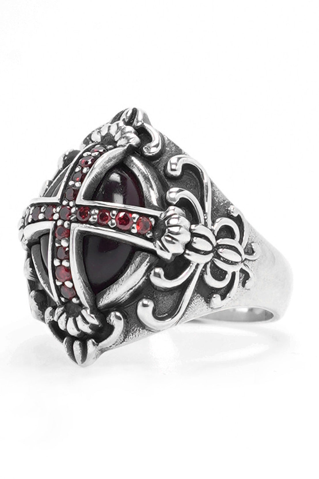 Retro Vintage Knight Cross 925 Sterling Silver Rings