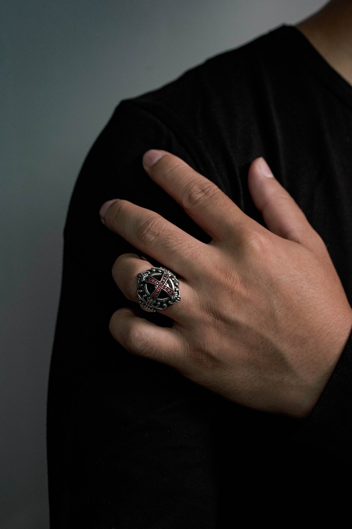 Retro Vintage Knight Cross 925 Sterling Silver Rings
