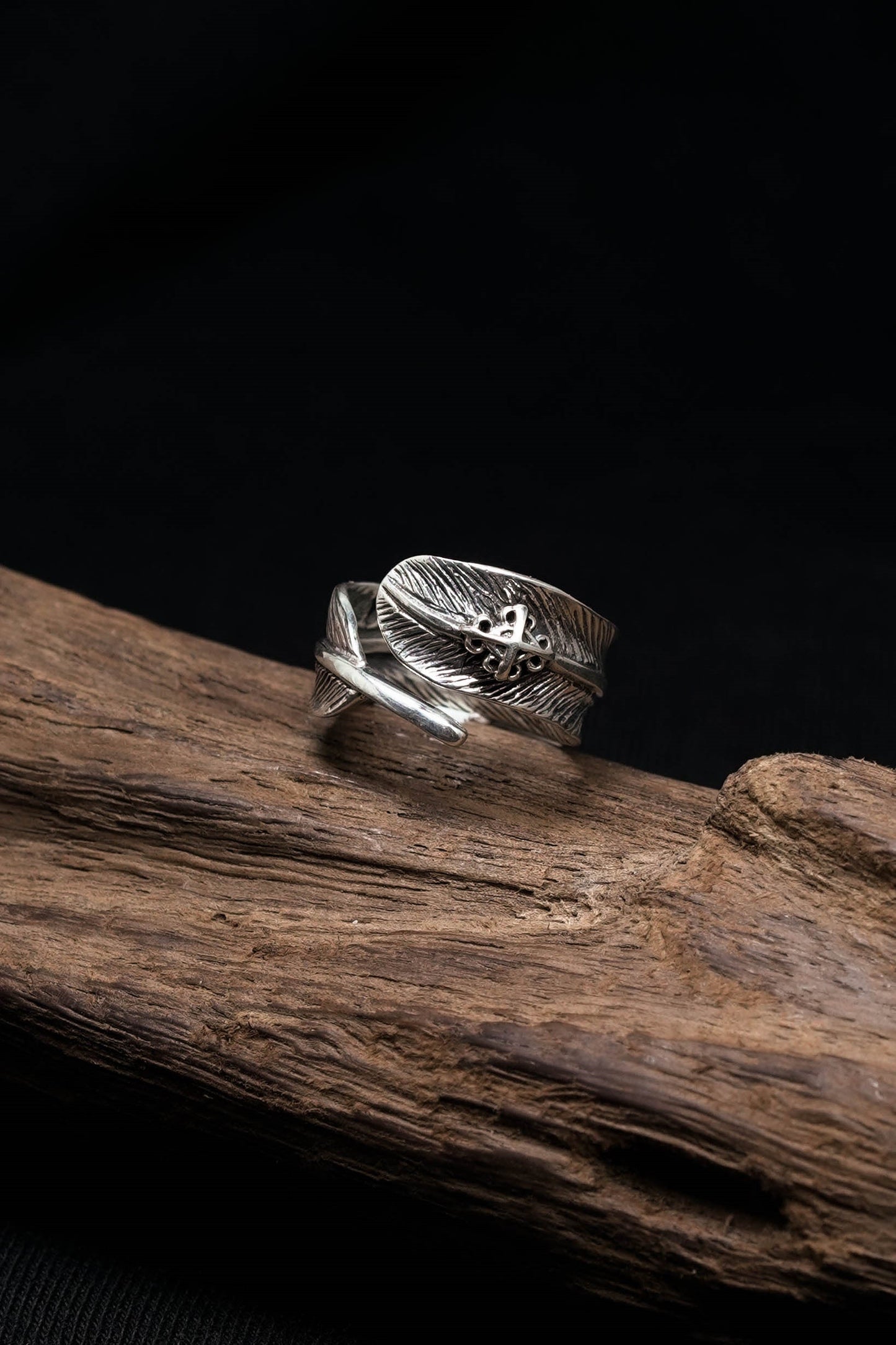Feather Retro 925 Sterling Silver Ring