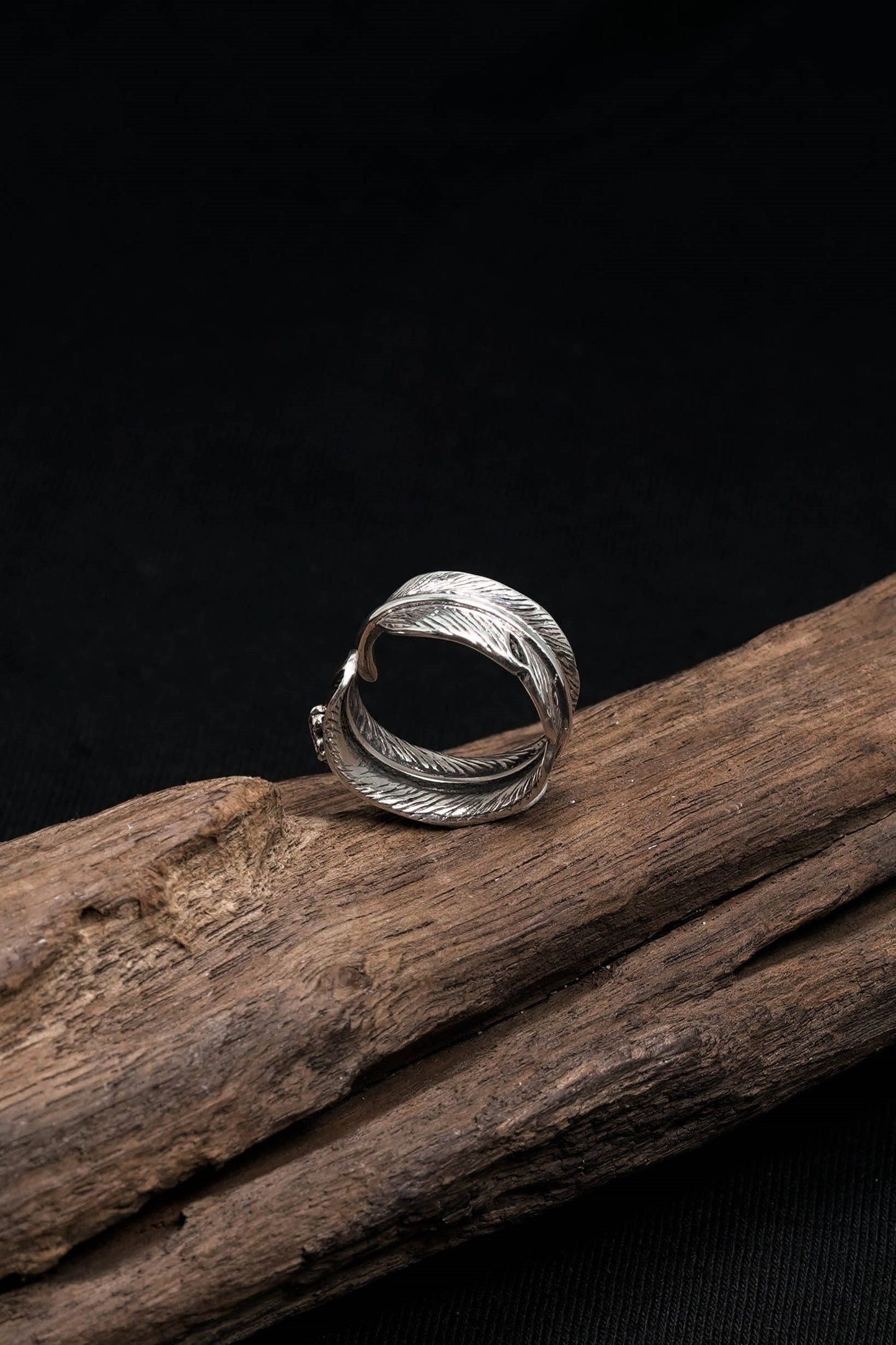 Feather Retro 925 Sterling Silver Ring