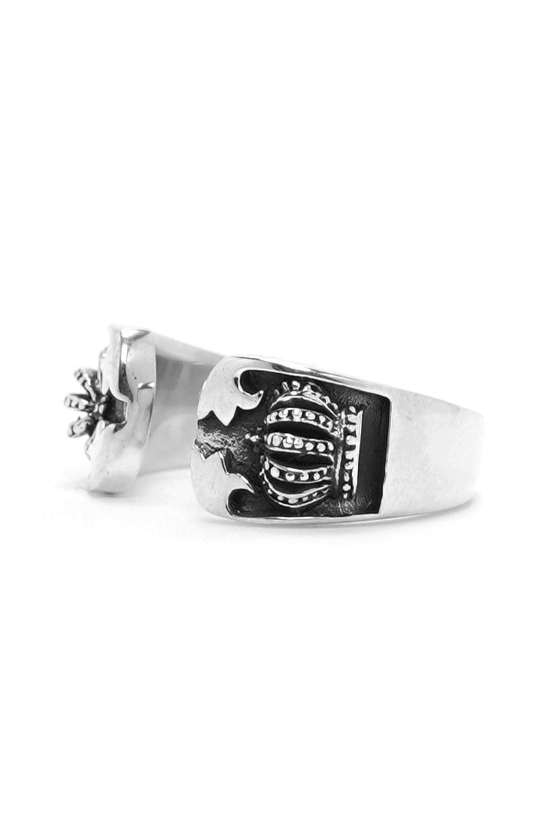 Retro 925 Silver Crown Open Ring