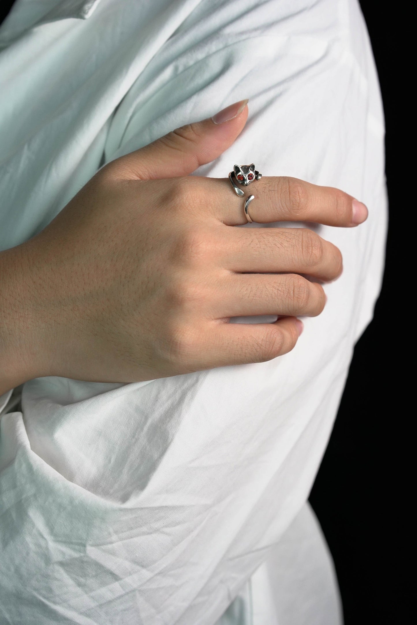 Fox Head Retro 925 Sterling Silver Ring